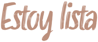 Mensaje de texto que dice 'Estoy lista' en letra cursiva y estilizada.