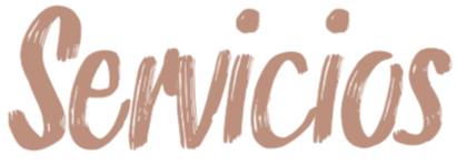 Texto en letras grandes que dice 'Servicios' en color marrón.