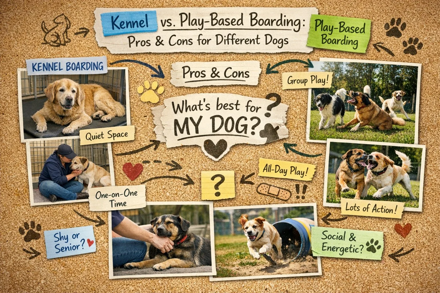 Kennel vs. Play-Based Boarding: Choosing the Right Fit for Your Dog