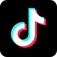 TikTok logo on a black background.