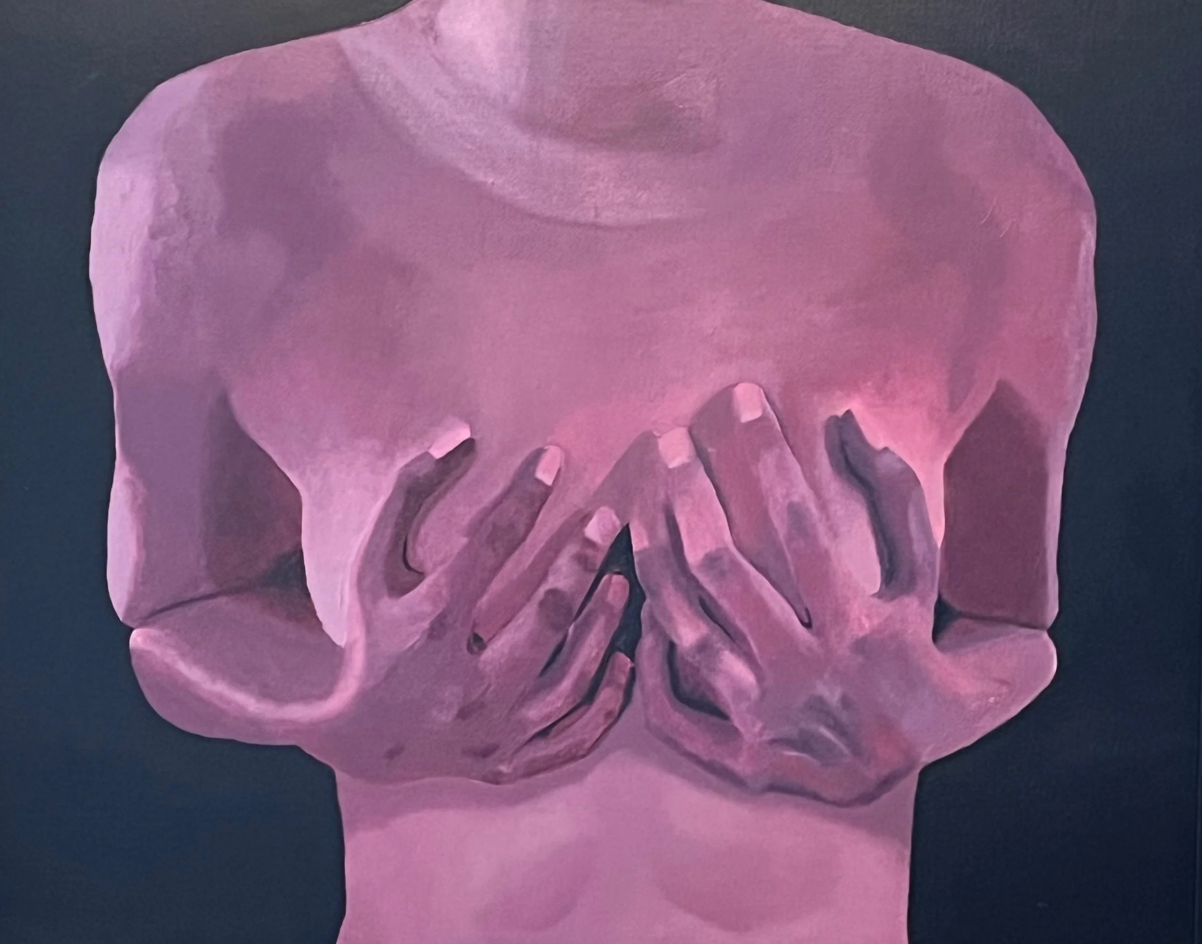 self portrait, purple body, purple, taking care of oneself