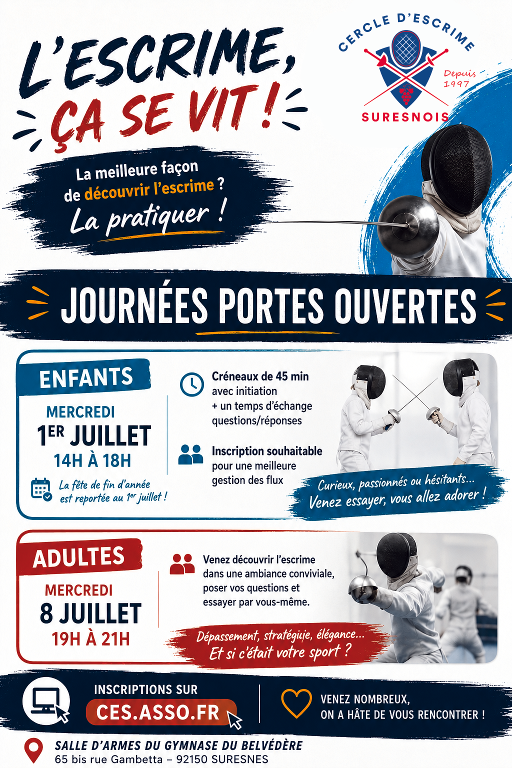 Affiche présentant les Journées Portes Ouvertes