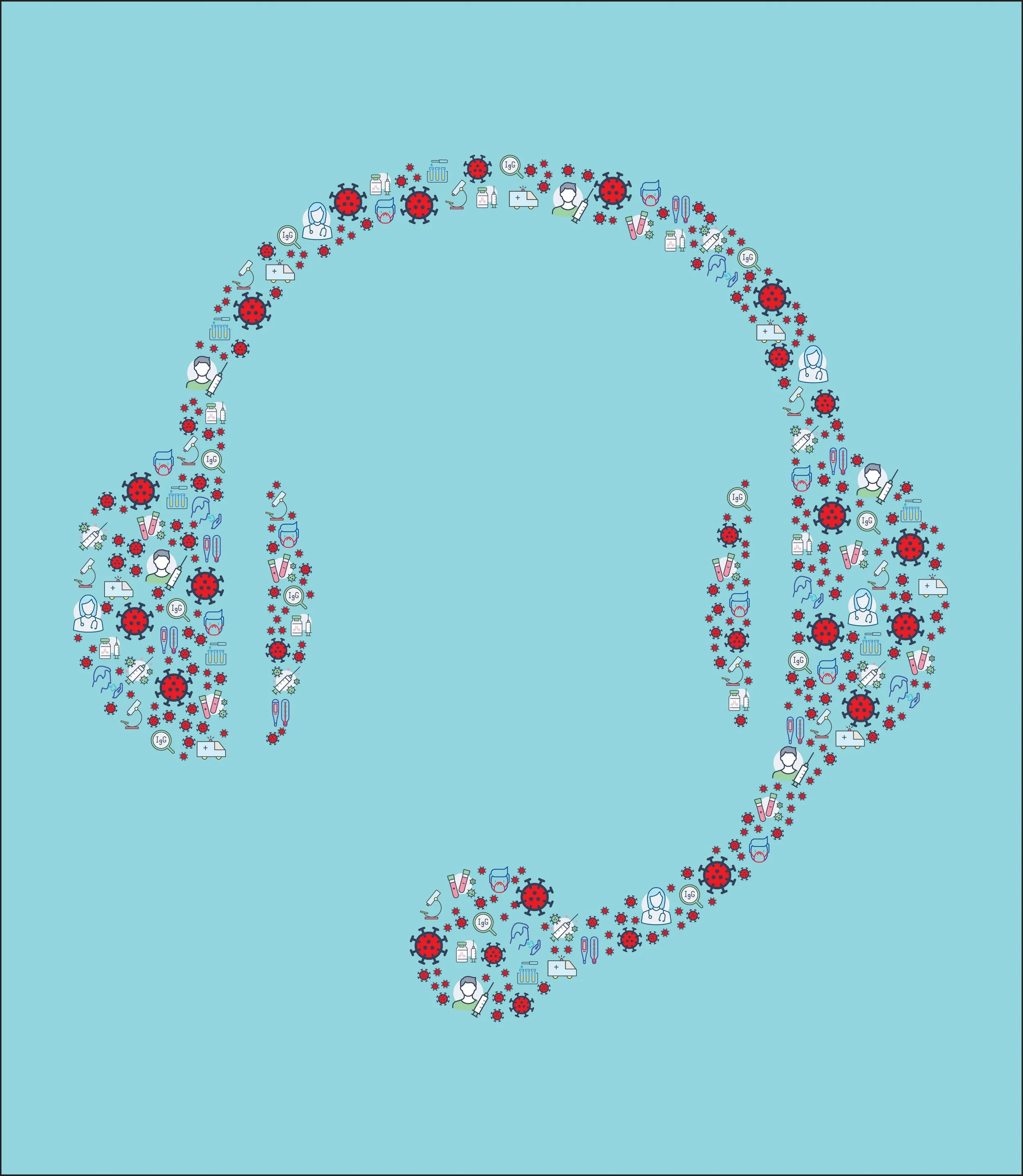 Illustration for story about an oral history of Covid