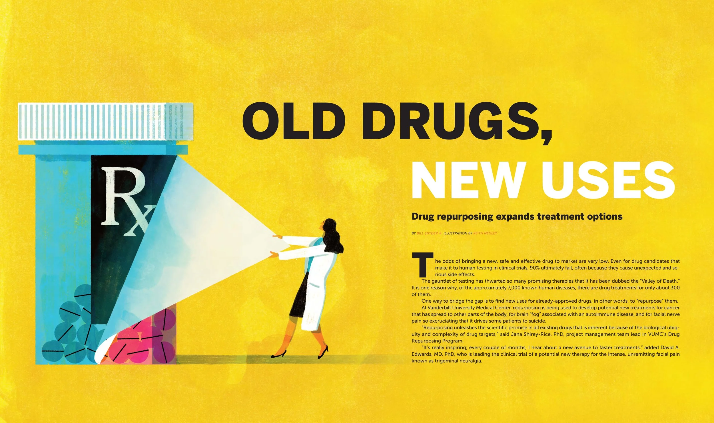 Feature spread design