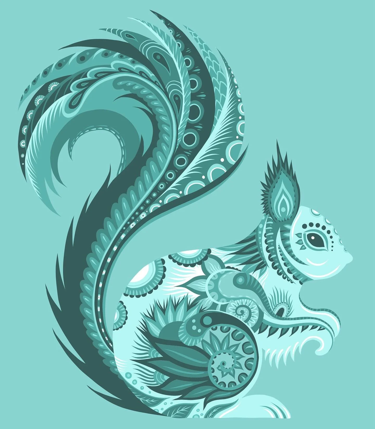 A fancy squirrel. 

A vector illustration because sometimes squirrels want to feel fancy, too. 🐿️