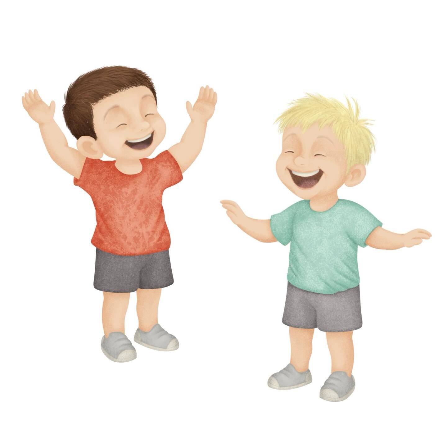 Progress on some character design, based on two little nuggets who exist in real life. It&rsquo;s been a fun challenge to create characters from real kids, and I love these little munchkins. Hopefully they do, too!

#childrensbookillustrator #picture