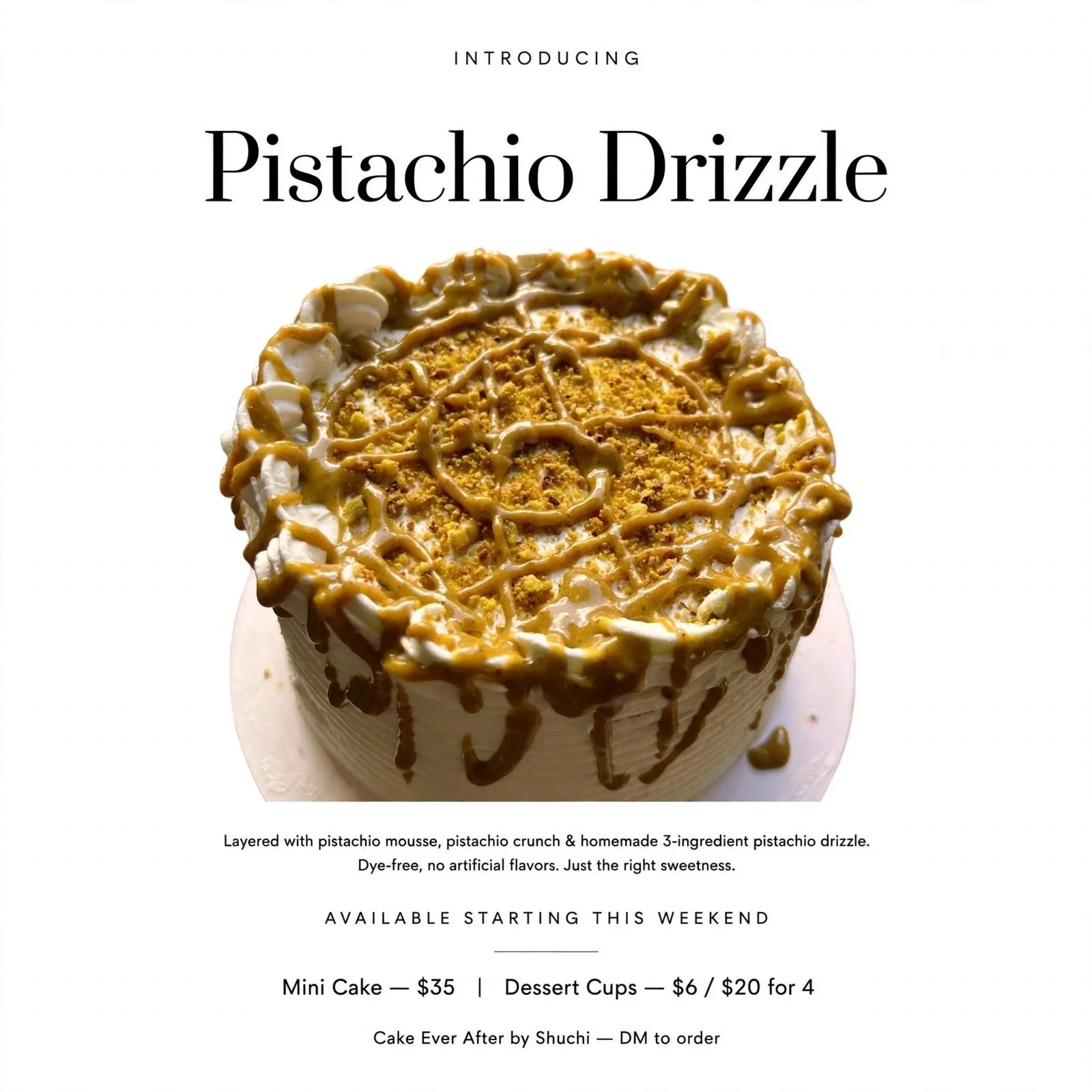 Available only on pre- orders 💚 
Pick up from Ashland 

#cakeeverafterbyshuchi #dessertlovers #bostondesserts #dessertcatering #corporatecatering