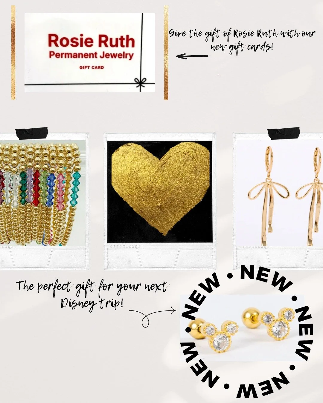 ✨ Gifts made easy for any special occasion! ✨ 

Whether you&rsquo;re shopping for a meaningful surprise or a little something sparkly for yourself, we&rsquo;ve got you covered:

💎 Rosie Ruth Permanent Jewelry gift cards
✨ The fabulous Hey June huggi