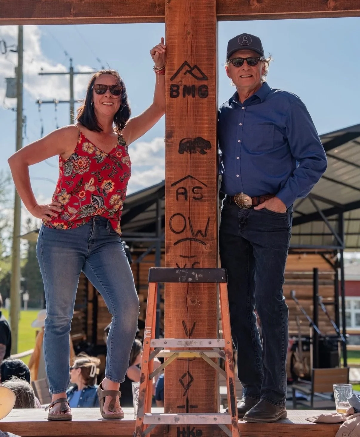 BMG Branding at @hardknoxbrew 

There&rsquo;s something special about a community leaving its mark. Locals gathered for the Branding Bee, burning local business, family and ranch brands into the pergola that will stand as part of the brewery&rsquo;s 