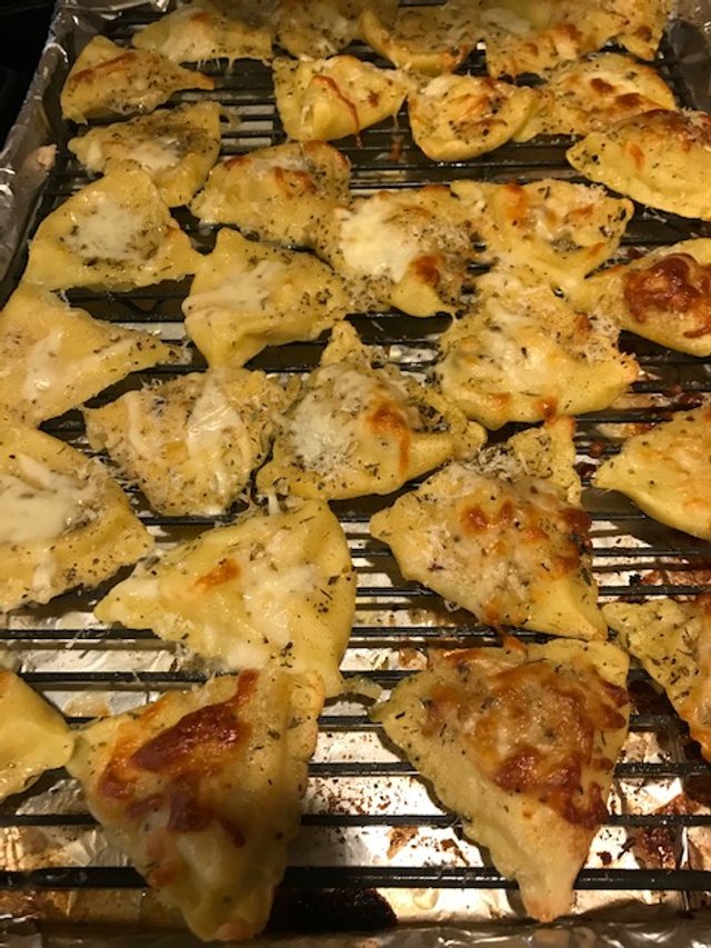 Roasted ravioli