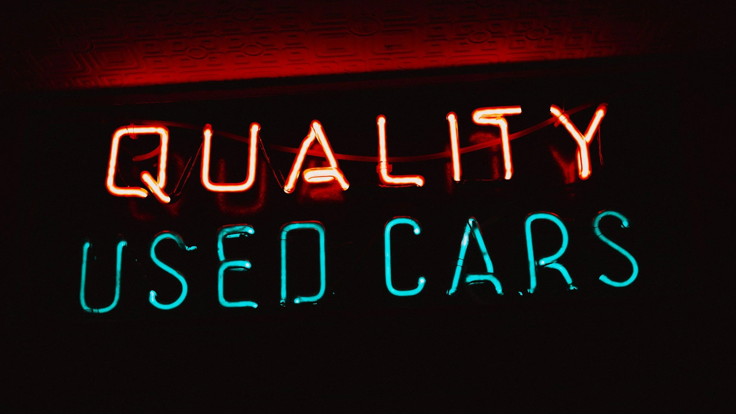 used car sign