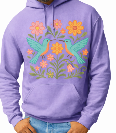 Humming In Lavander Hoodie