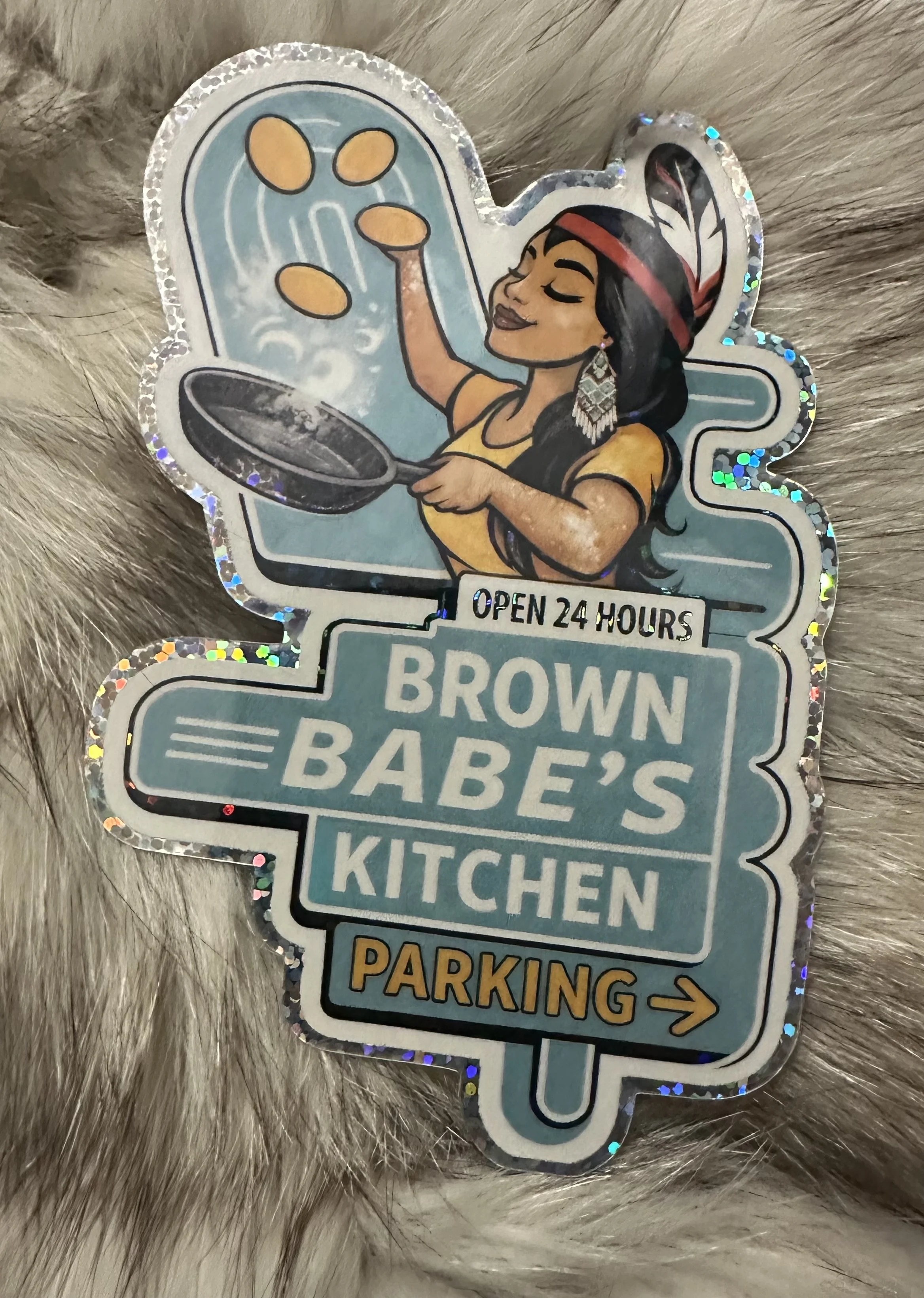 Brown Babes Kitchen Sticker