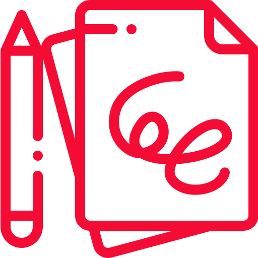 Icon of two documents with the word "file" on one and a pencil next to them.