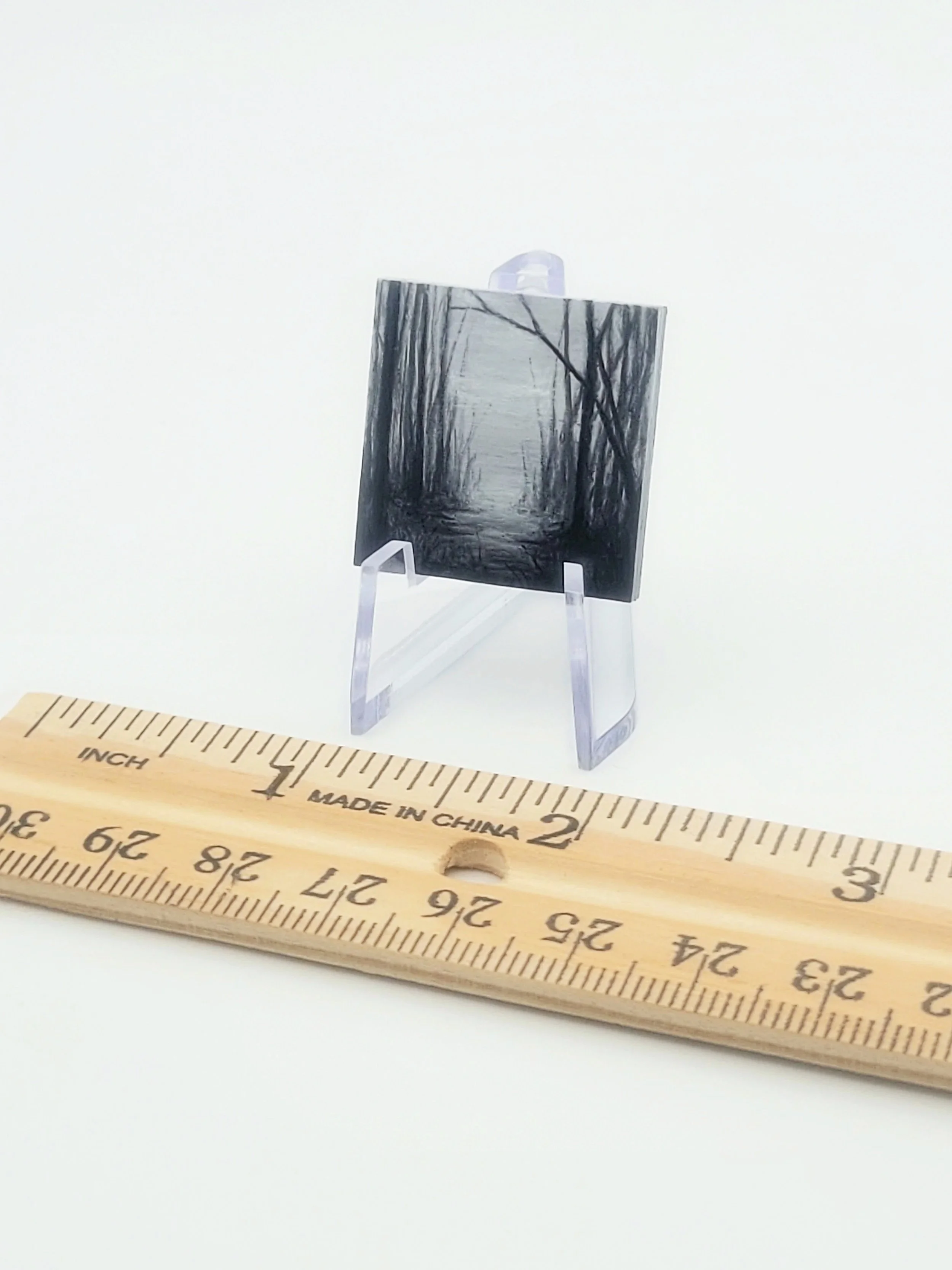 Grayscale Micro Landscape Painting for sale