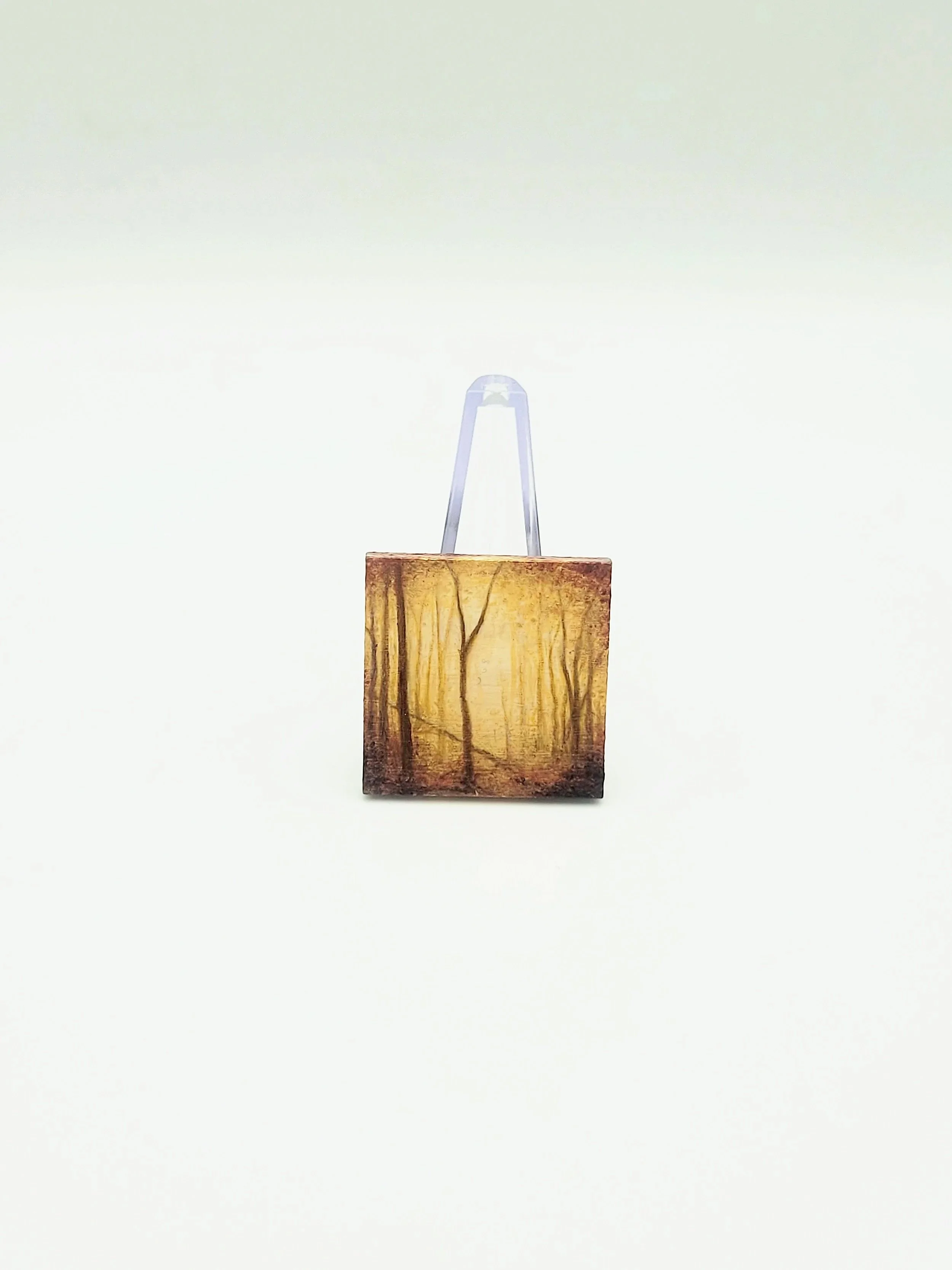 Micro Landscape Painting #13 metallic miniature for sale