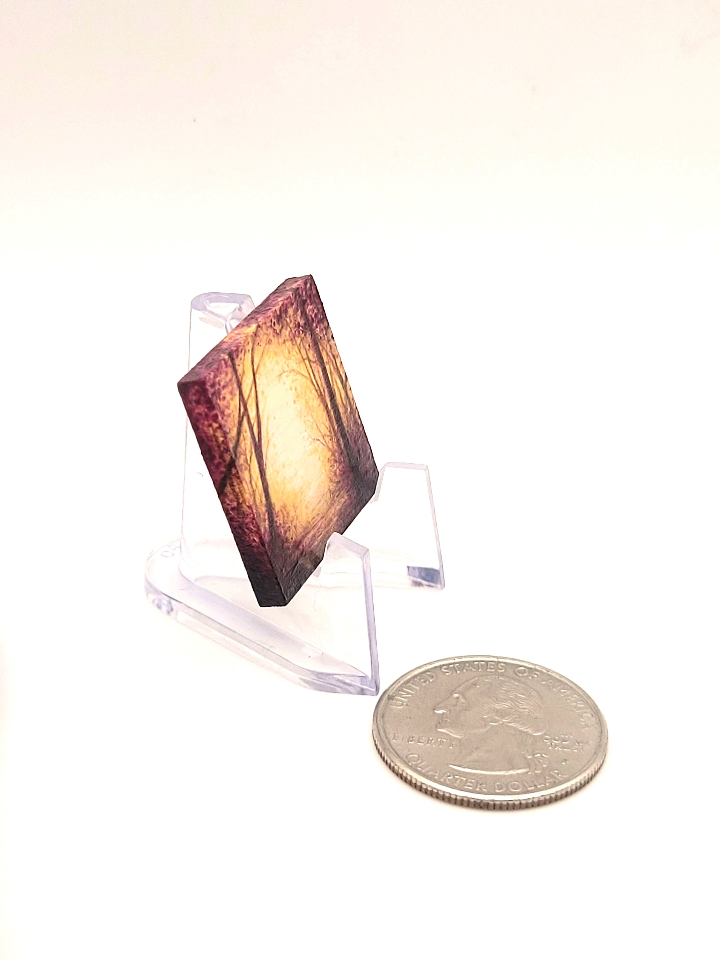 Micro Landscape Painting #20 Metallic miniature for sale