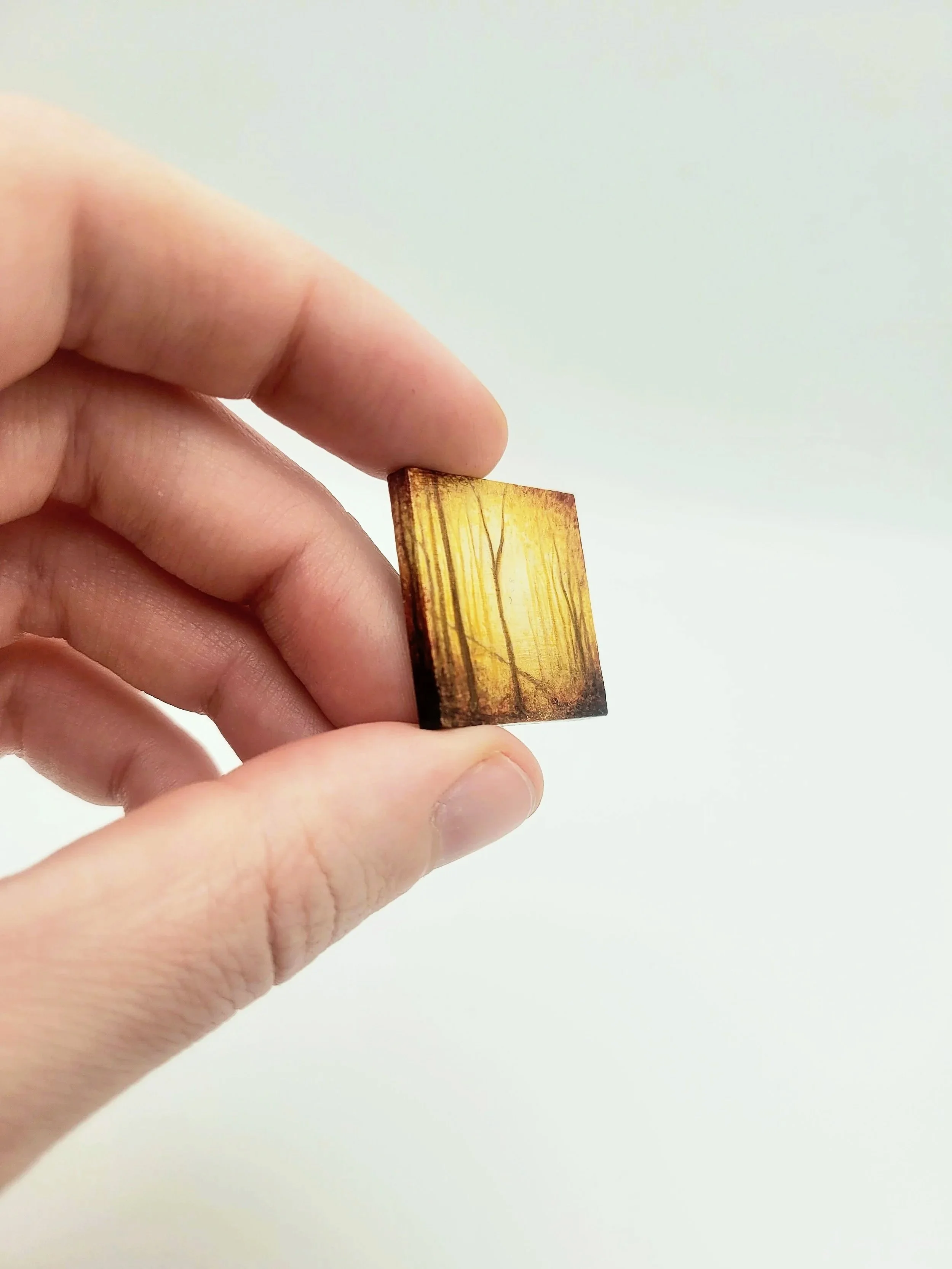 Micro Landscape Painting #13 metallic painting for sale