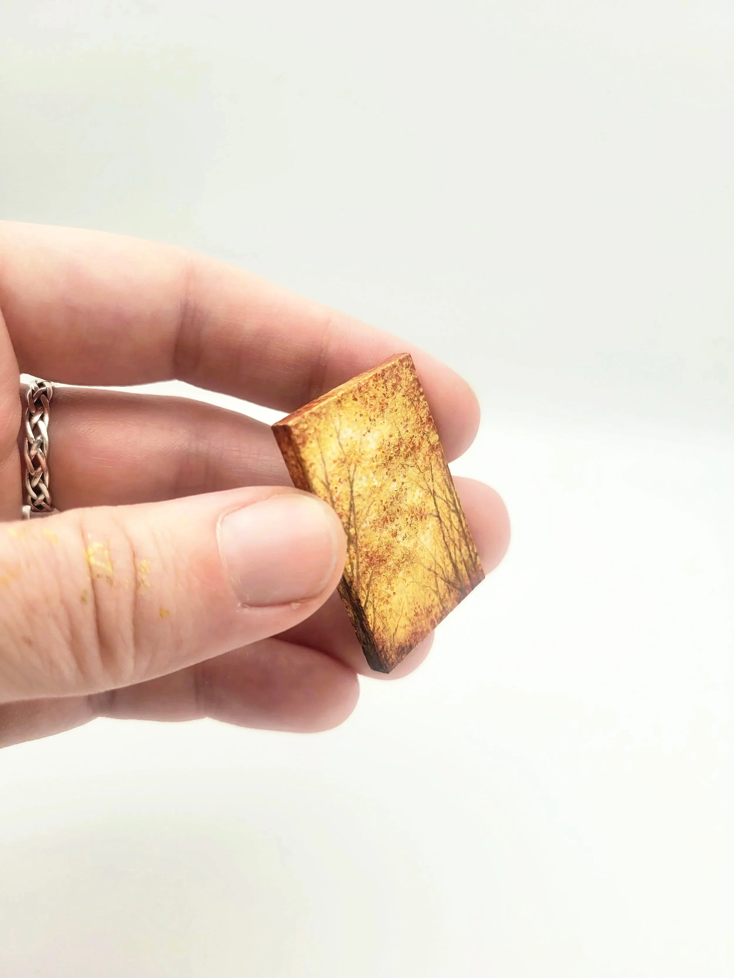 Micro Landscape Painting #3 for sale metallic painting