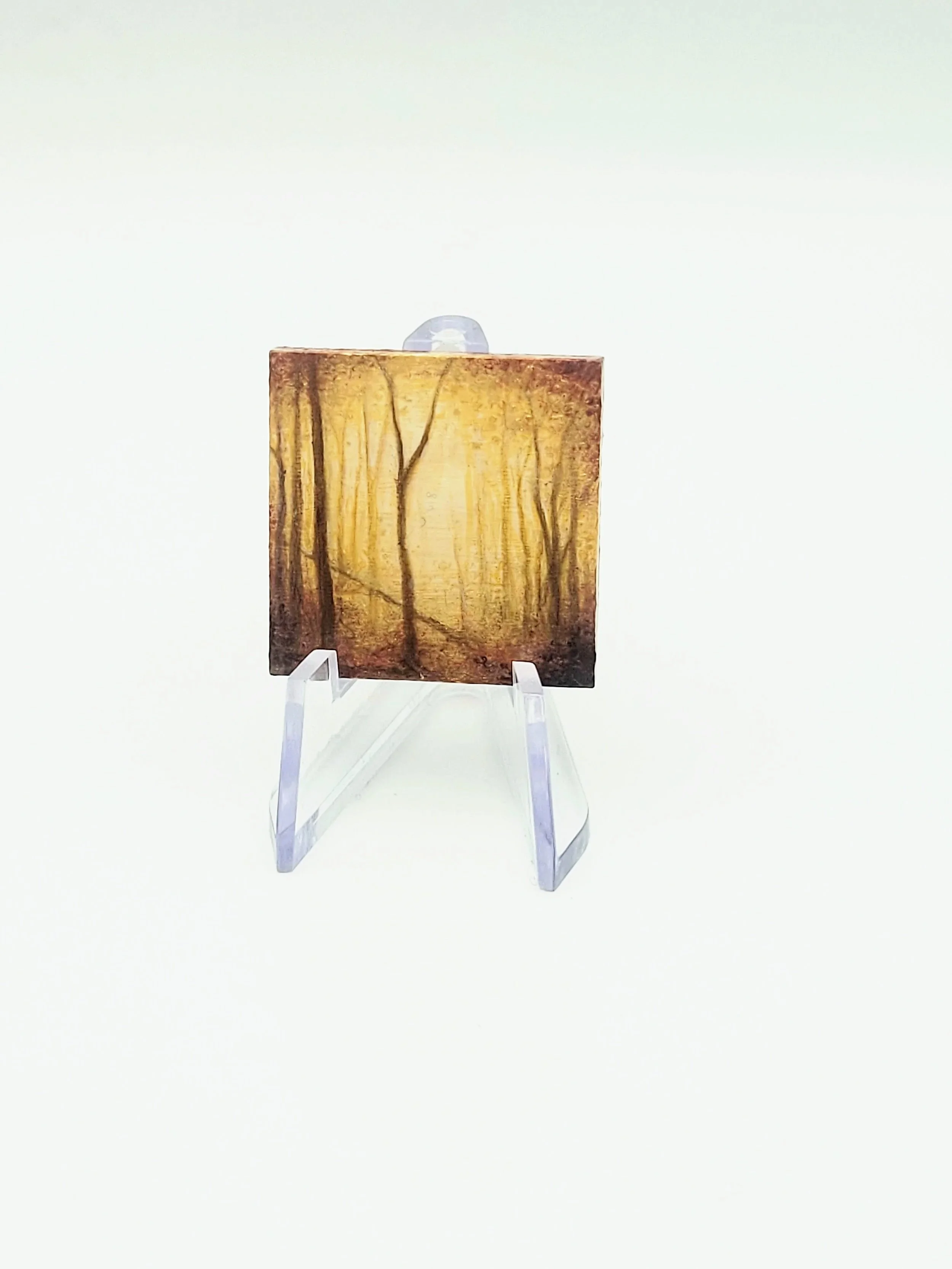 Micro Landscape Painting #13 metallic miniature for sale