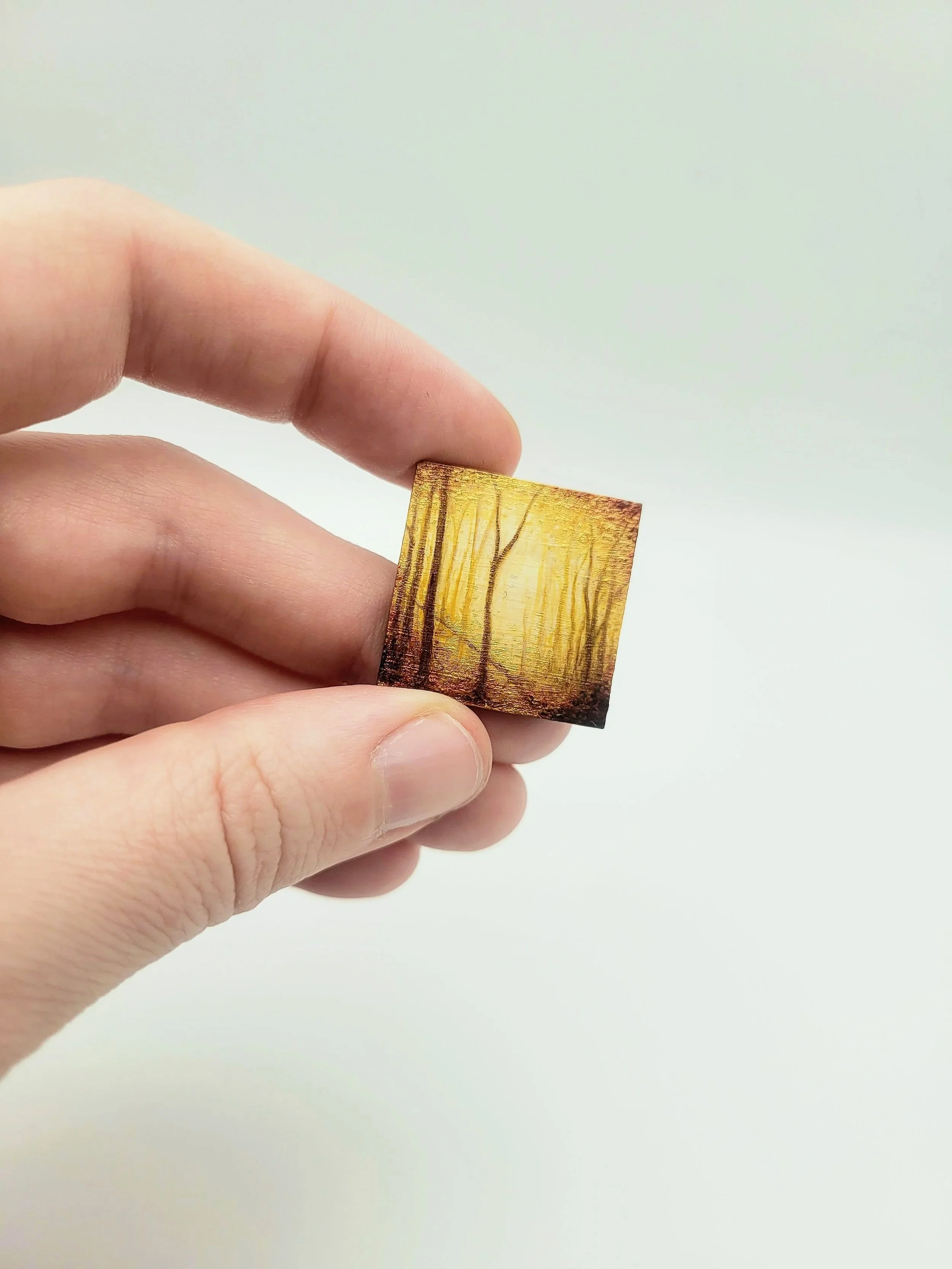 Micro Landscape Painting #13 metallic painting for sale