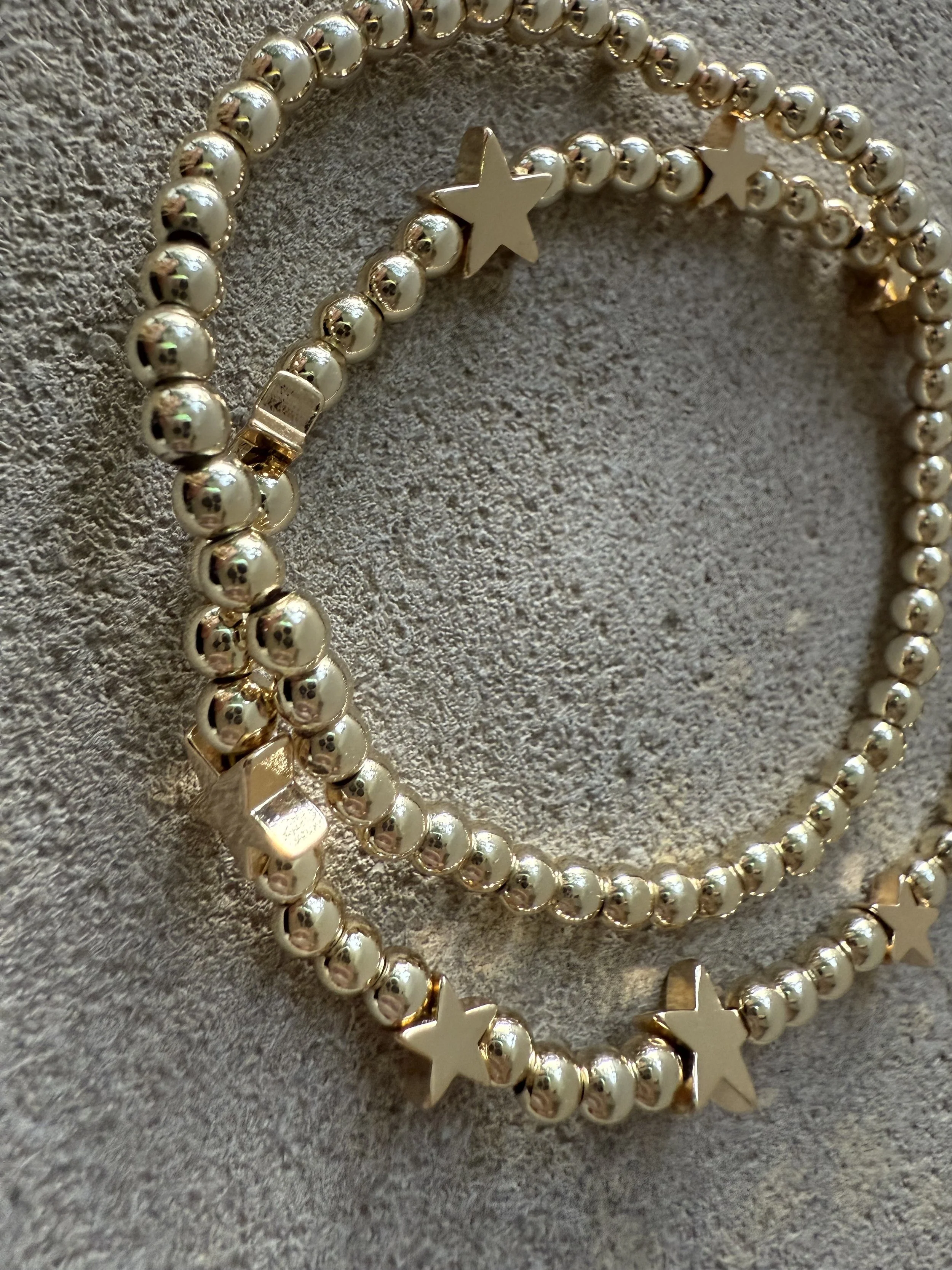 Gold Glow Stretch bracelet set