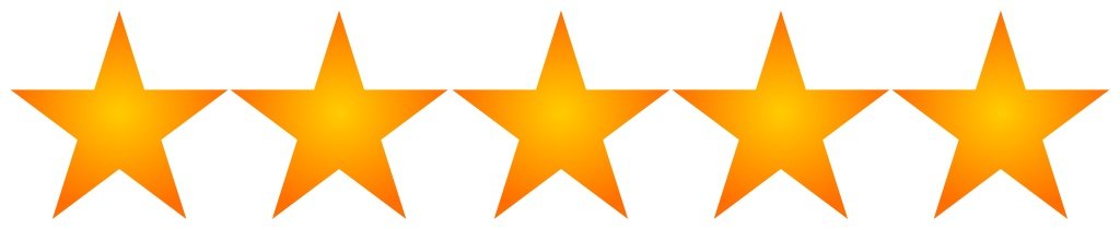 Five gold stars for a five star review