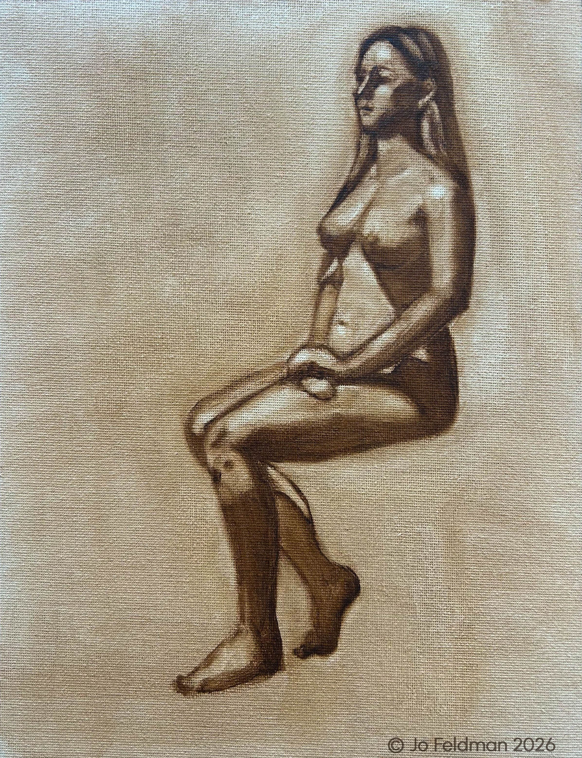 Wash Sketch of Kaitlyn. Oil on Canvas. Jo Feldman, 2026
