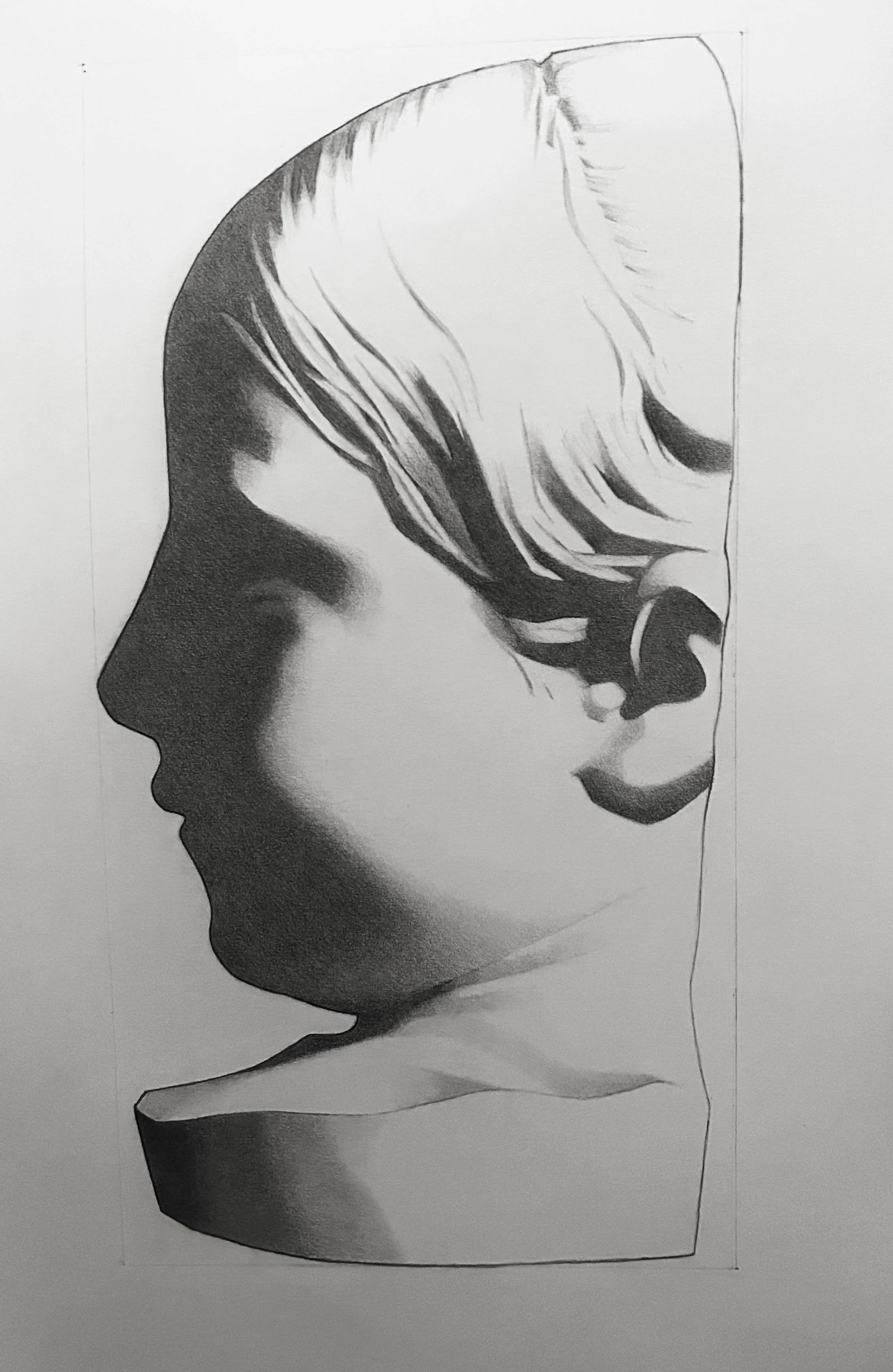 Replica Bargue Plate I, 33. Graphite on Paper. Jo Feldman, 2022