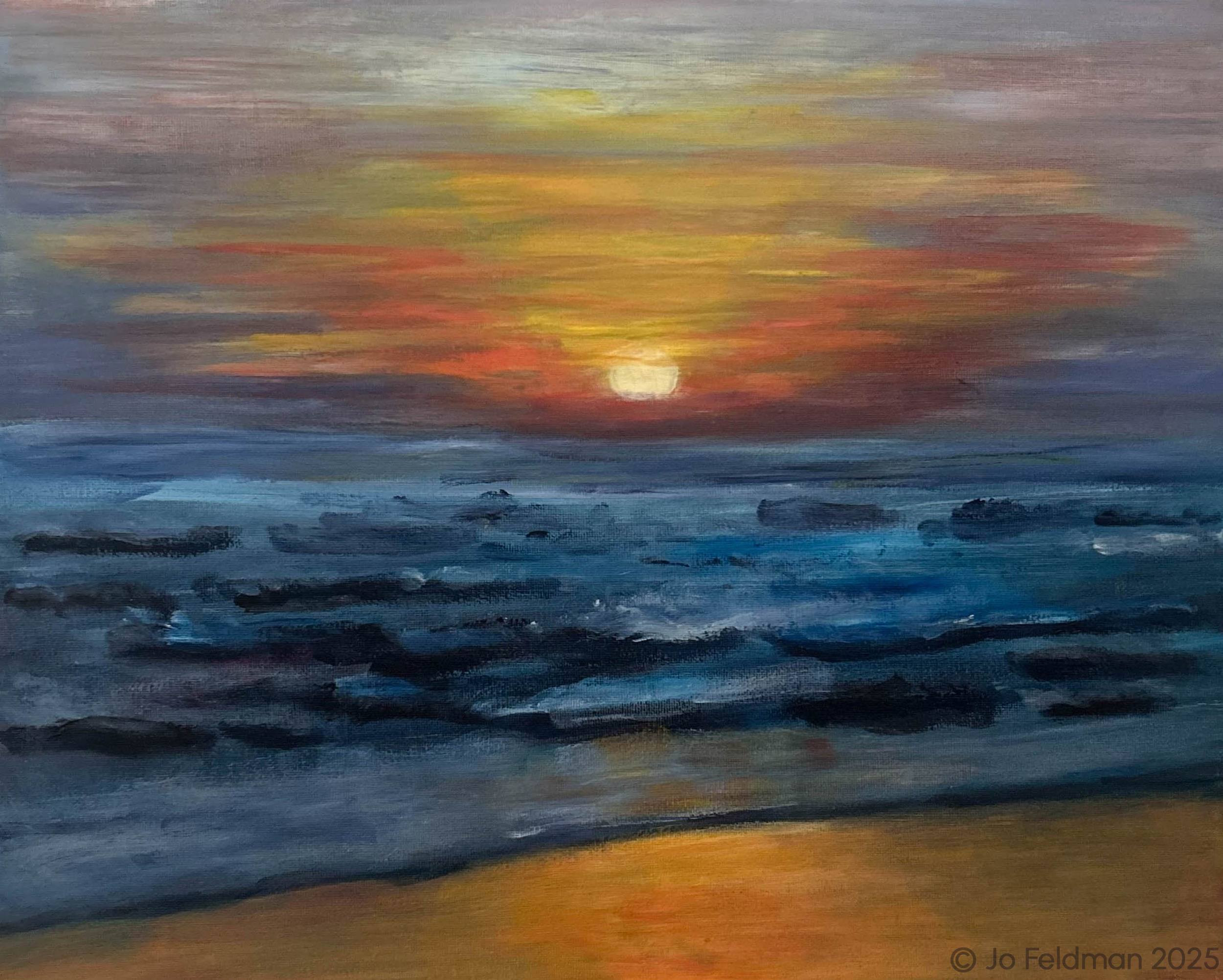 Setting Sun. Acrylic on Canvas. Jo Feldman, 2005