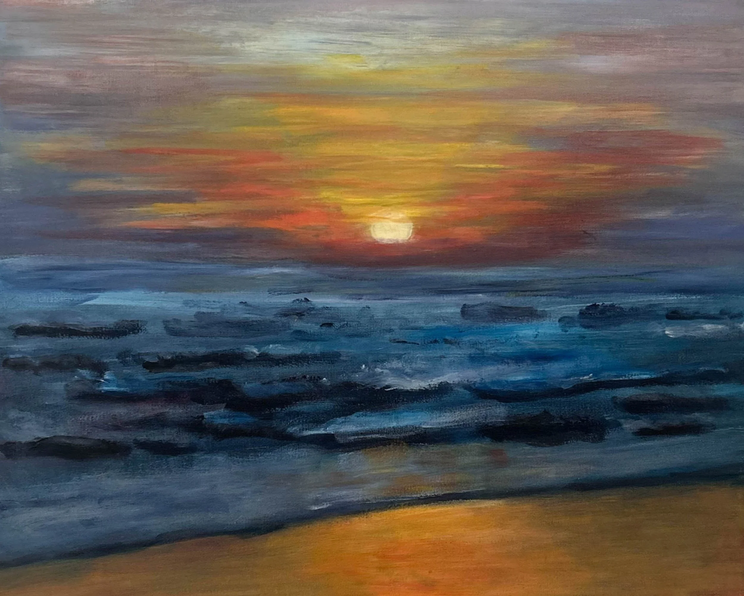 Setting Sun. Acrylic on Canvas. Jo Feldman, 2005