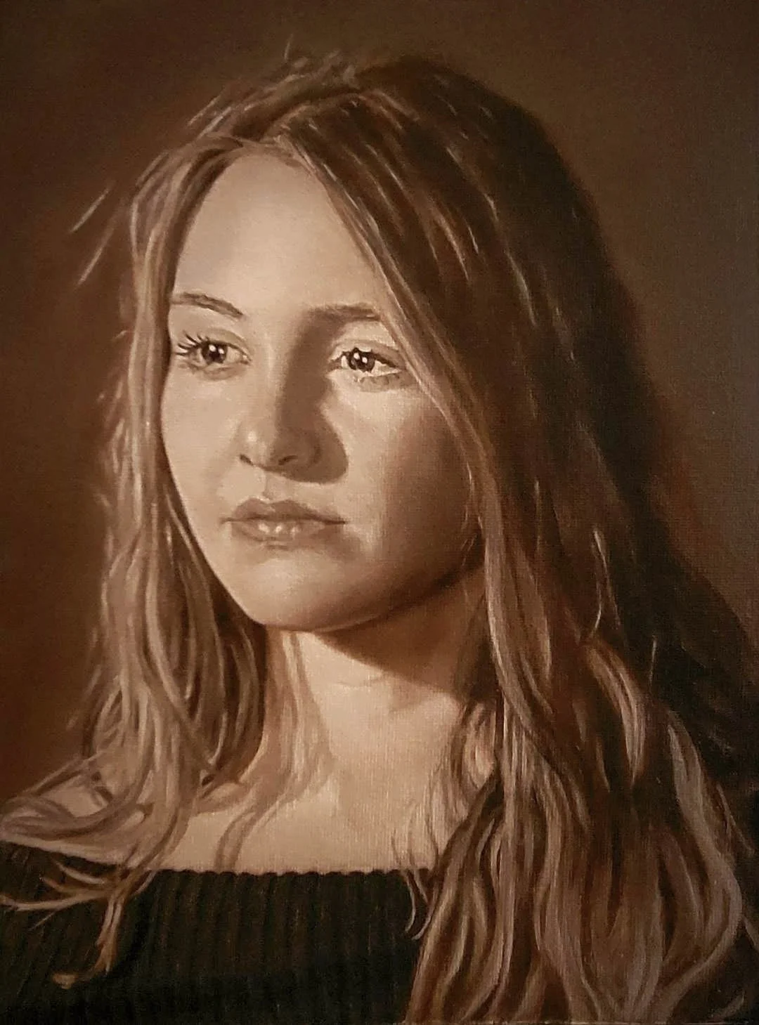 Portrait of Abby. Oil on Canvas. Jo Feldman, 2025