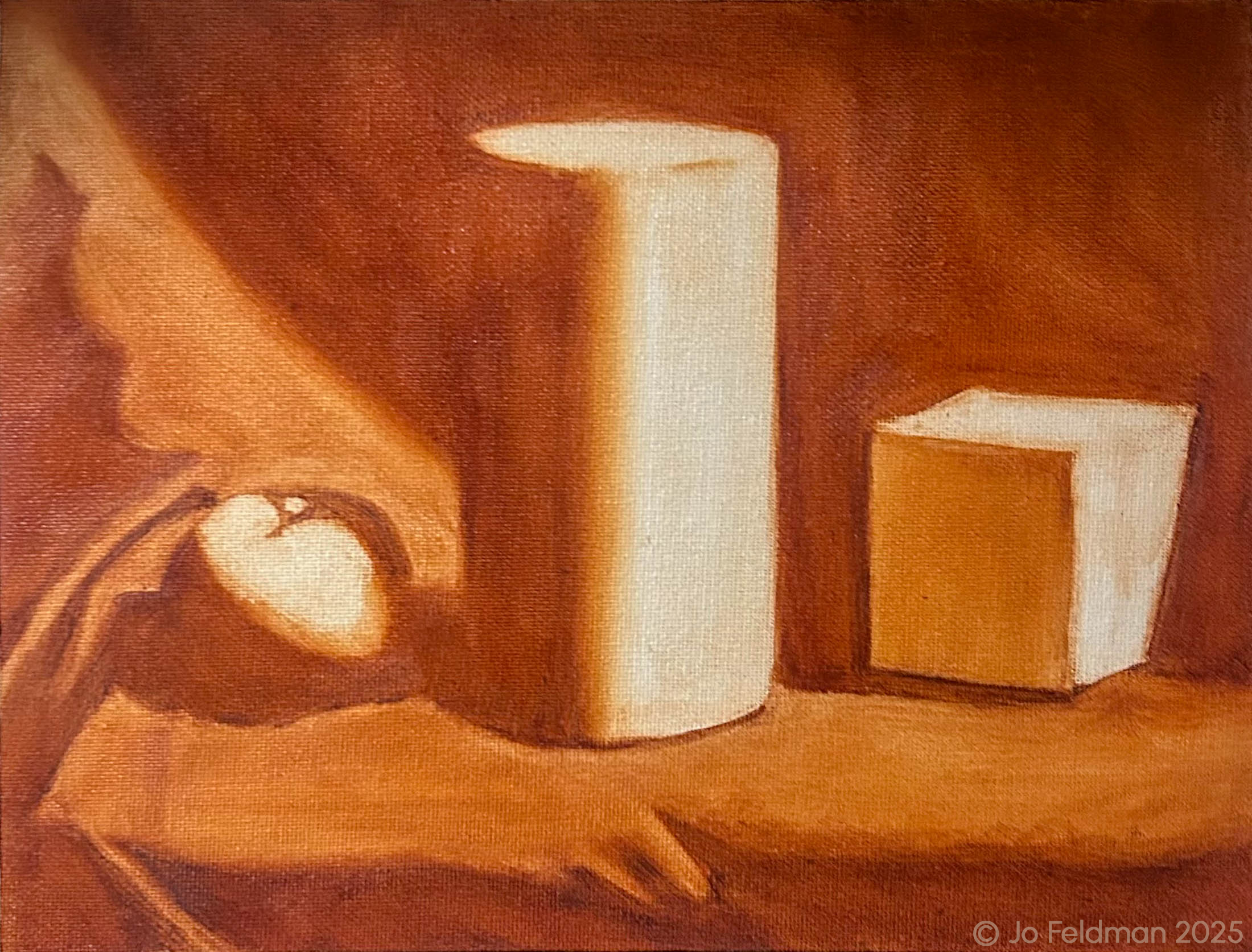 Wash Sketch of Still Life. Oil on Canvas. Jo Feldman, 2024