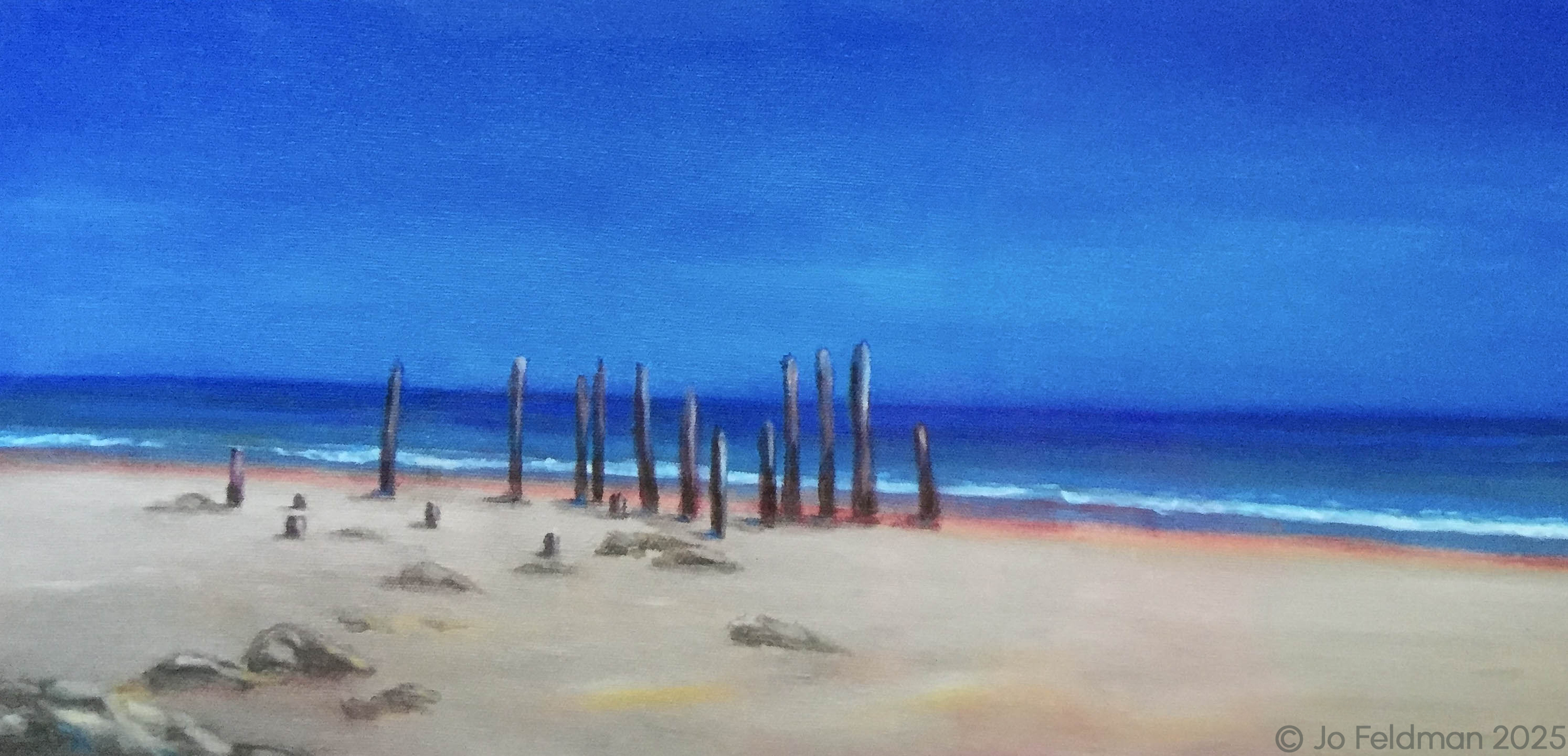 The Jetty, Port Willunga. Oil on Canvas. Jo Feldman, 2006