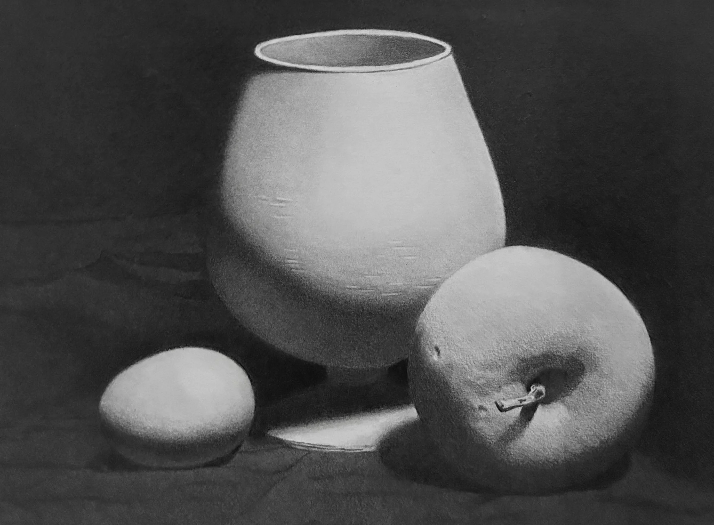 Long Study Still Life. Graphite on Paper. Jo Feldman, 2024