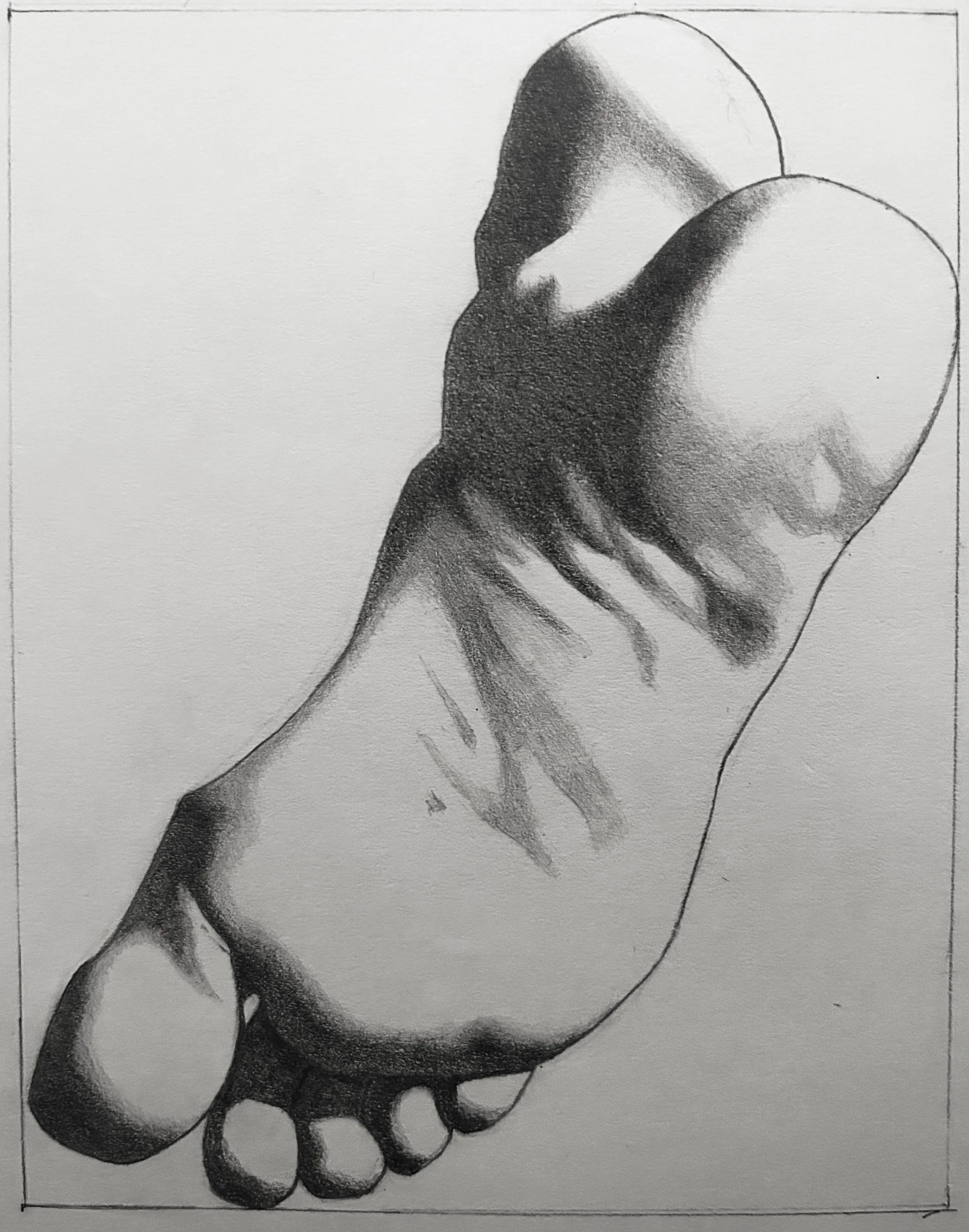 Replica Bargue Plate I, 9. Graphite on Paper. Jo Feldman, 2023