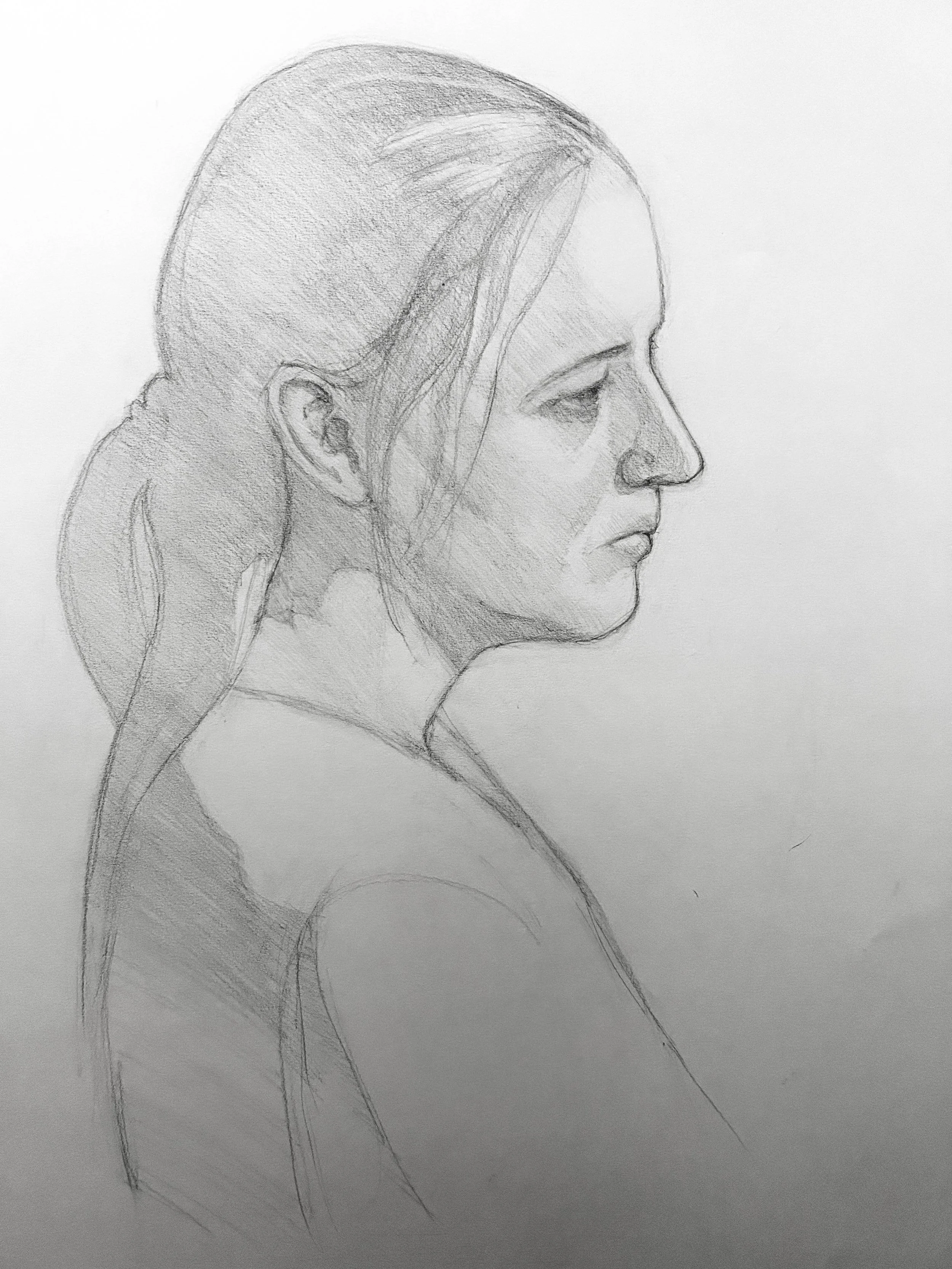 Sketch of Sephyra. Graphite on Paper. Jo Feldman, 2023