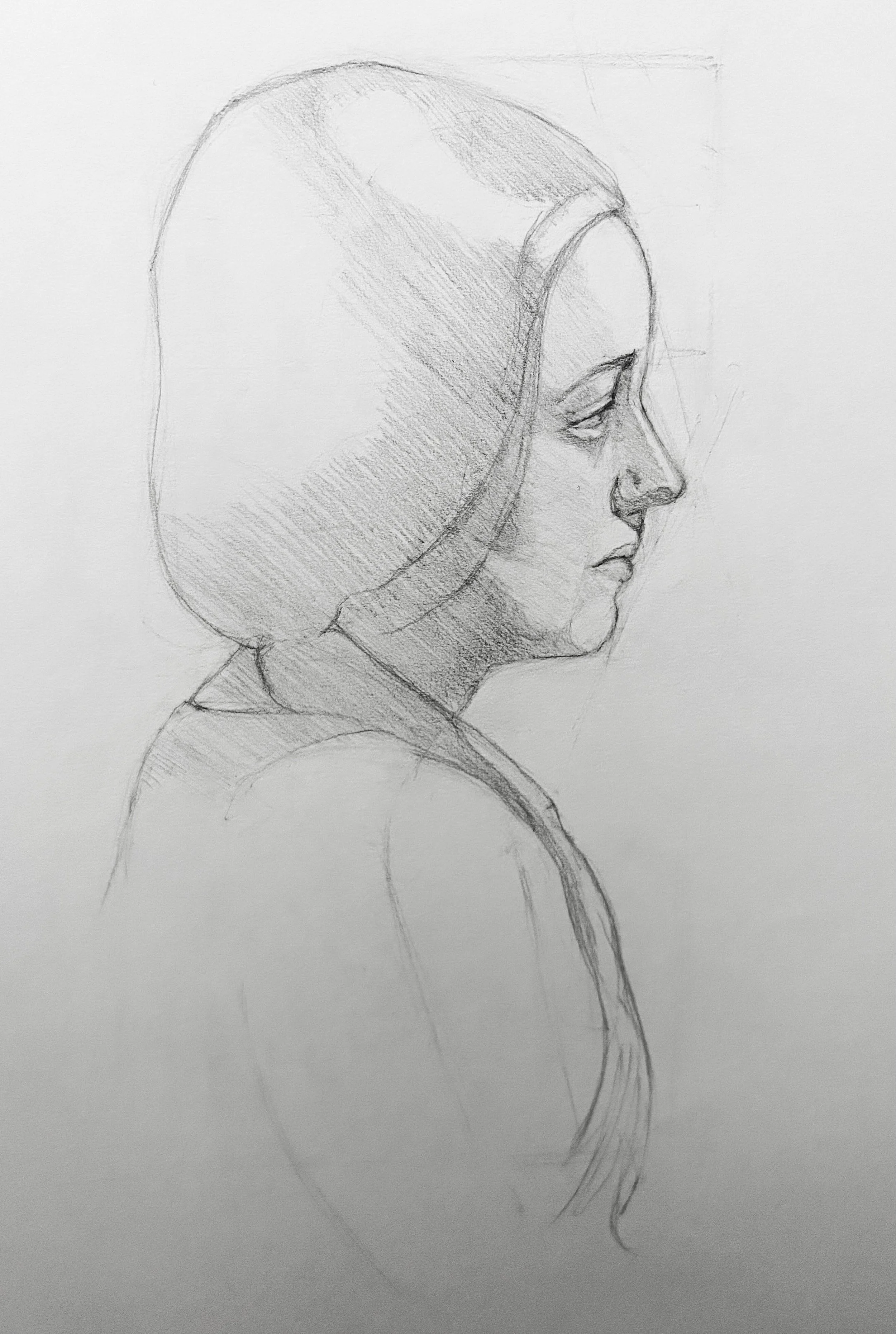 Sketch of Sephyra. Graphite on Paper. Jo Feldman, 2022
