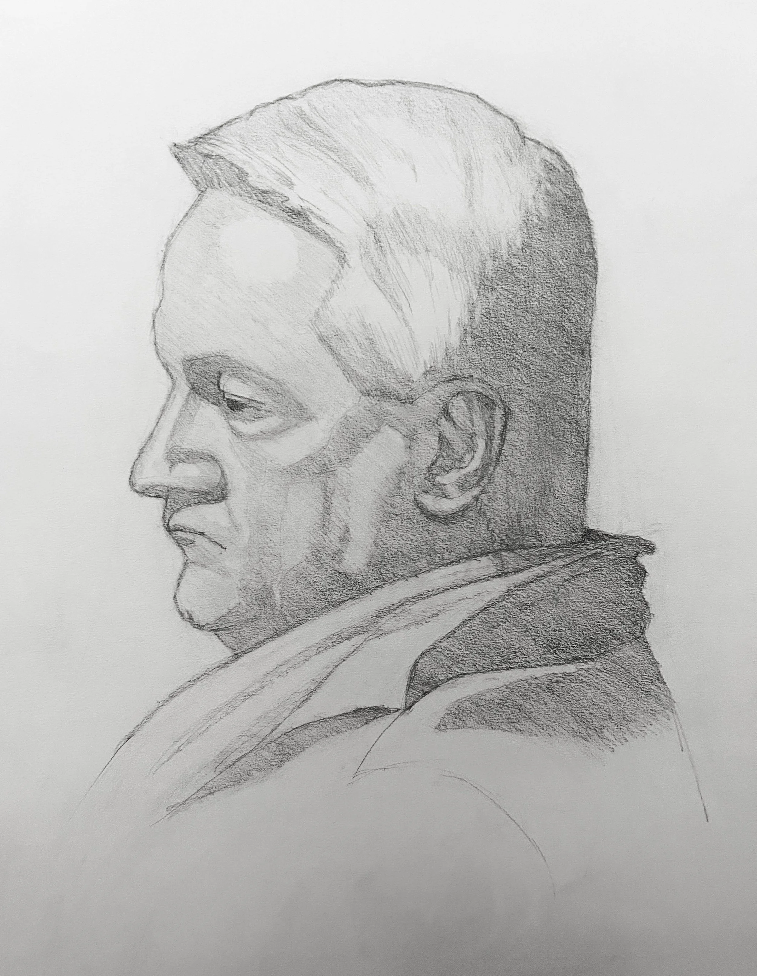 Sketch of Barry. Graphite on Paper. Jo Feldman, 2023