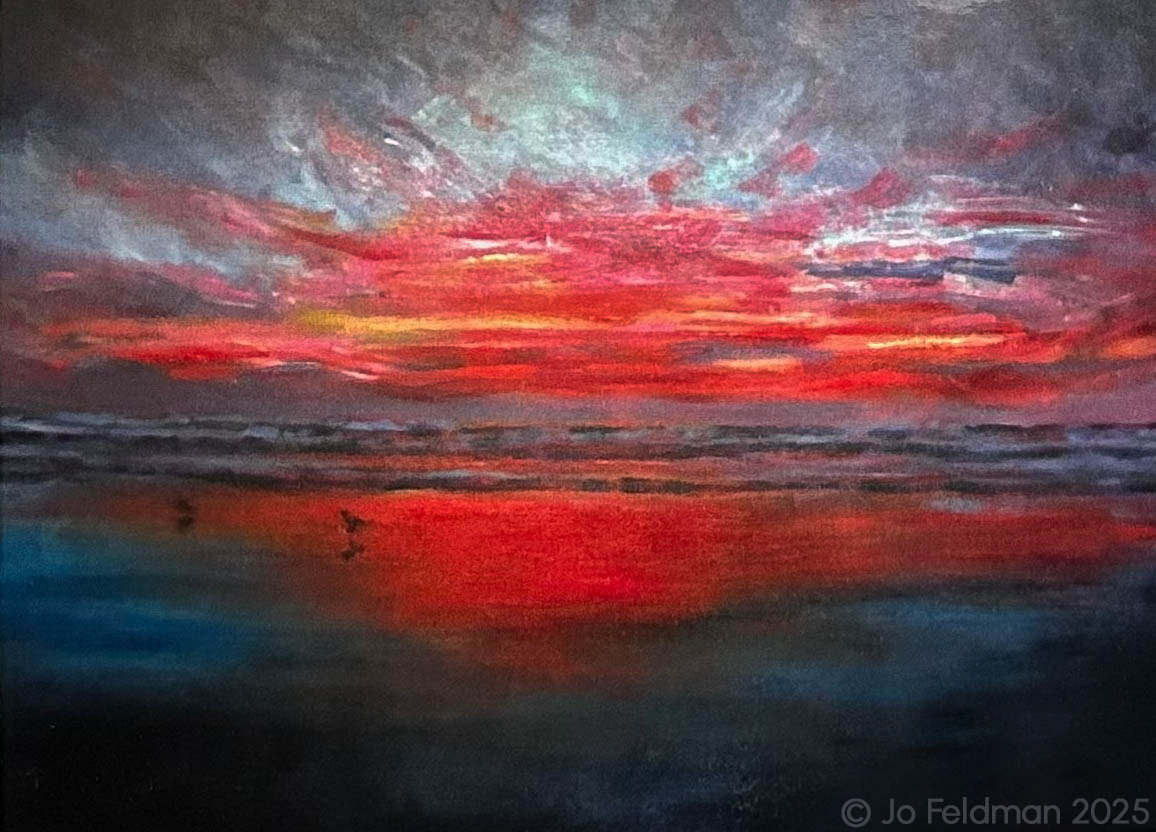 Red Sunset. Acrylic on Canvas. Jo Feldman, 2005