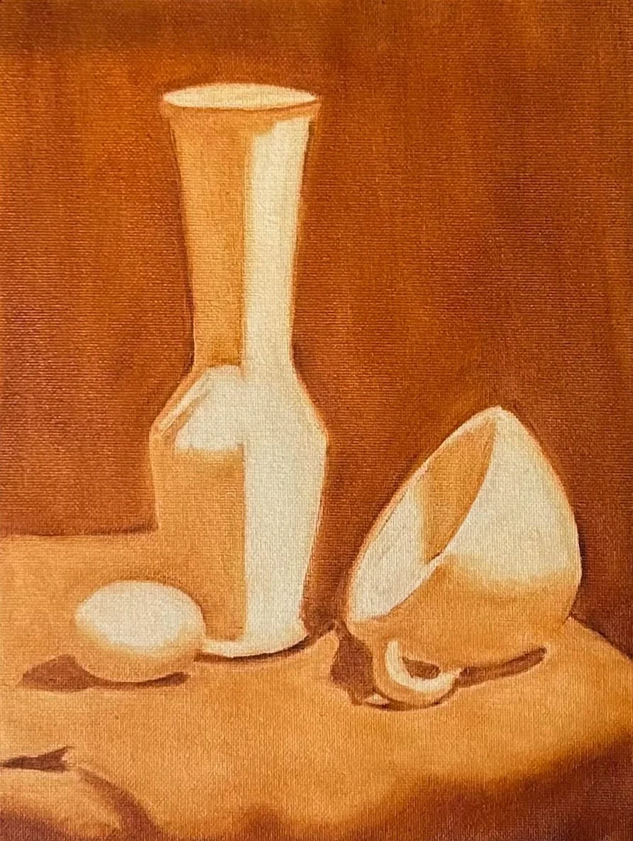 Wash Sketch of Still Life. Oil on Canvas. Jo Feldman, 2024