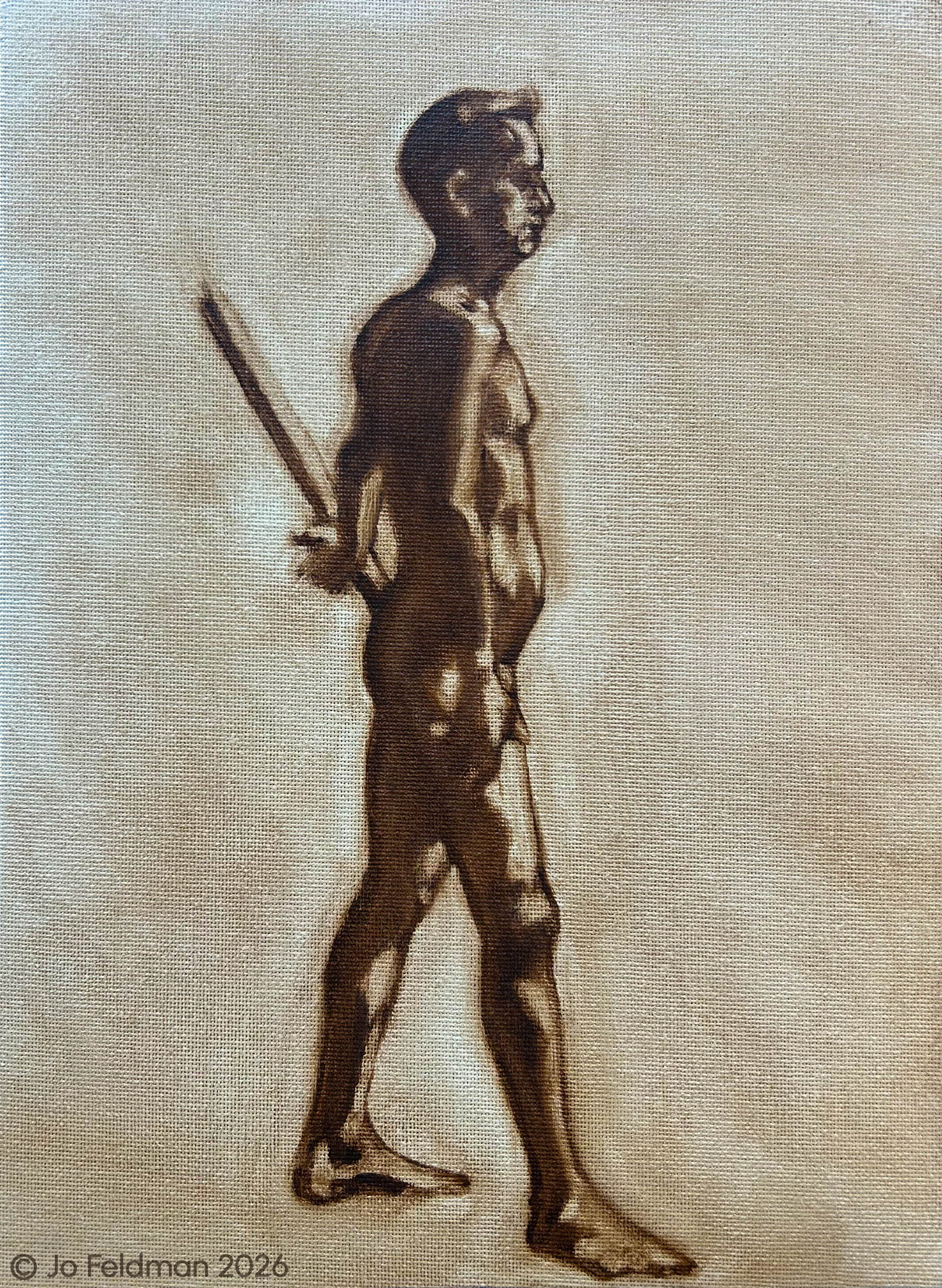 Wash Sketch of Alfonso. Oil on Canvas. Jo Feldman, 2026