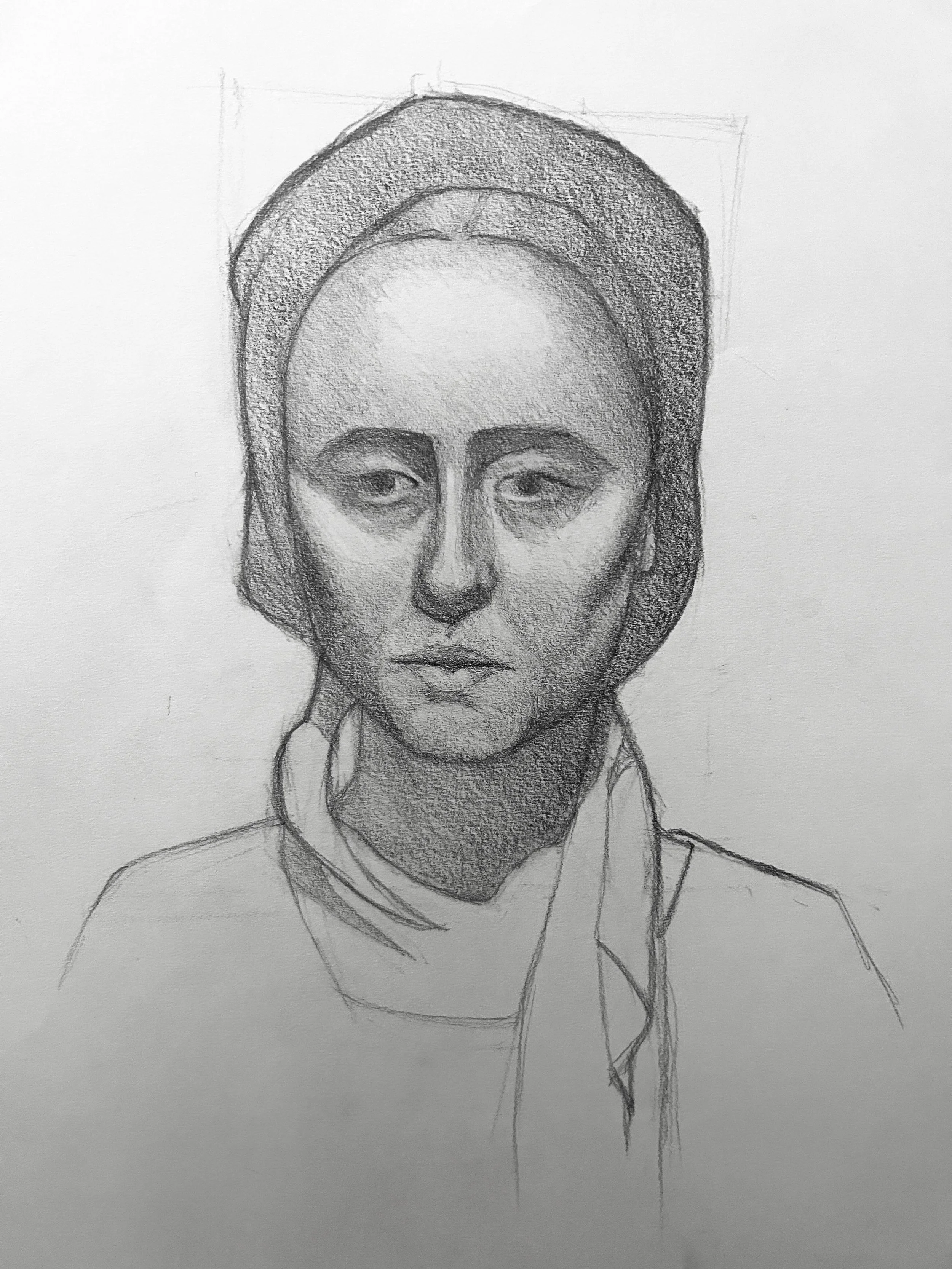 Sketch of Sephyra. Graphite on Paper. Jo Feldman, 2023