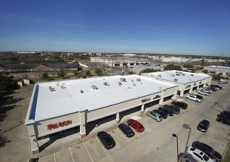 Commercial flat roof TPO system in North and Central Texas