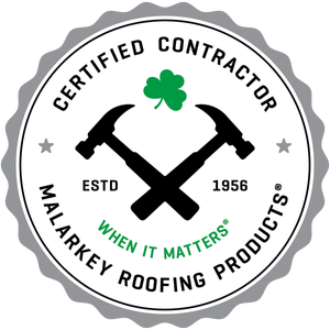 Malarkey Certified Contractor badge for Iron Eagle Roofing
