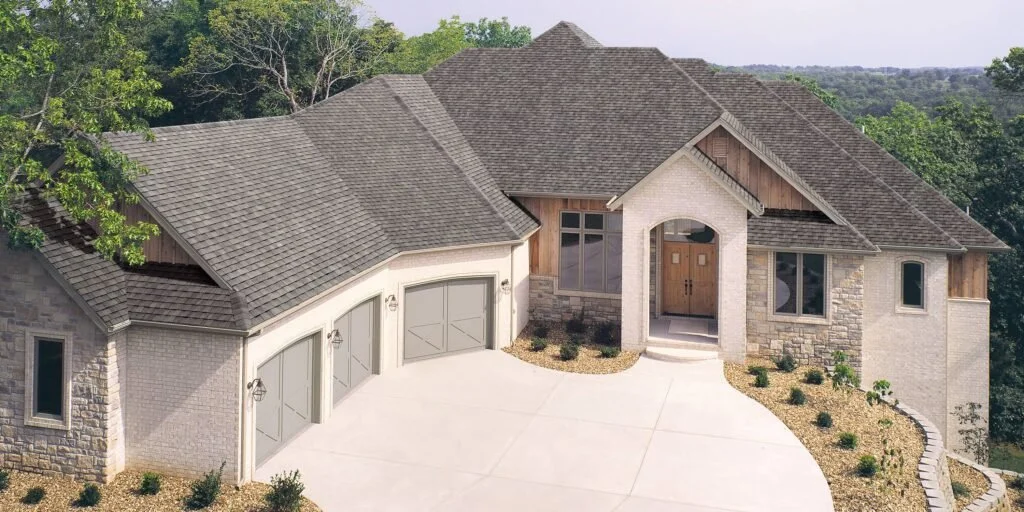 TAMKO Heritage Shadow Grey shingle roof installed on a home