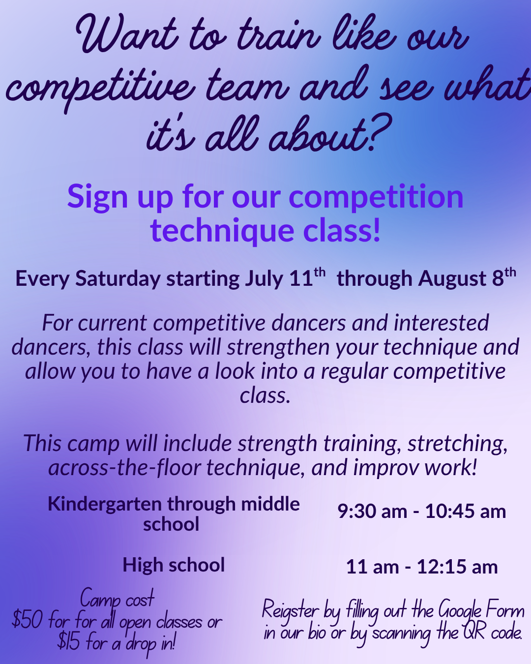 Competition Technique Camp