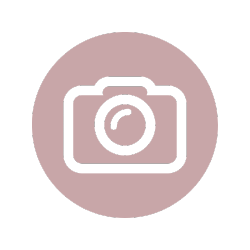 Empty camera icon on a pink background.