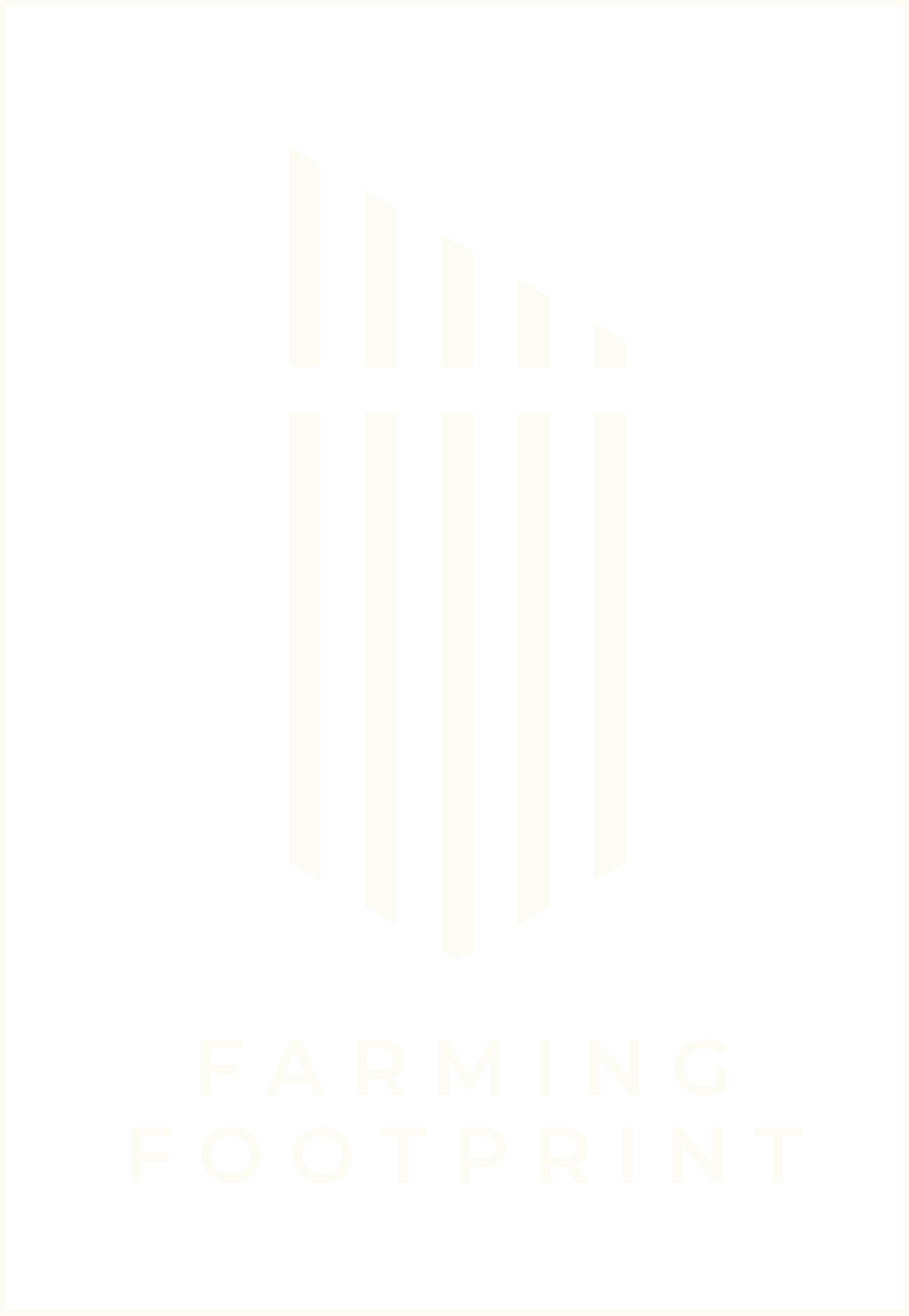 A black and white logo with a stylized barn and the words 'Farming Footprint' underneath.