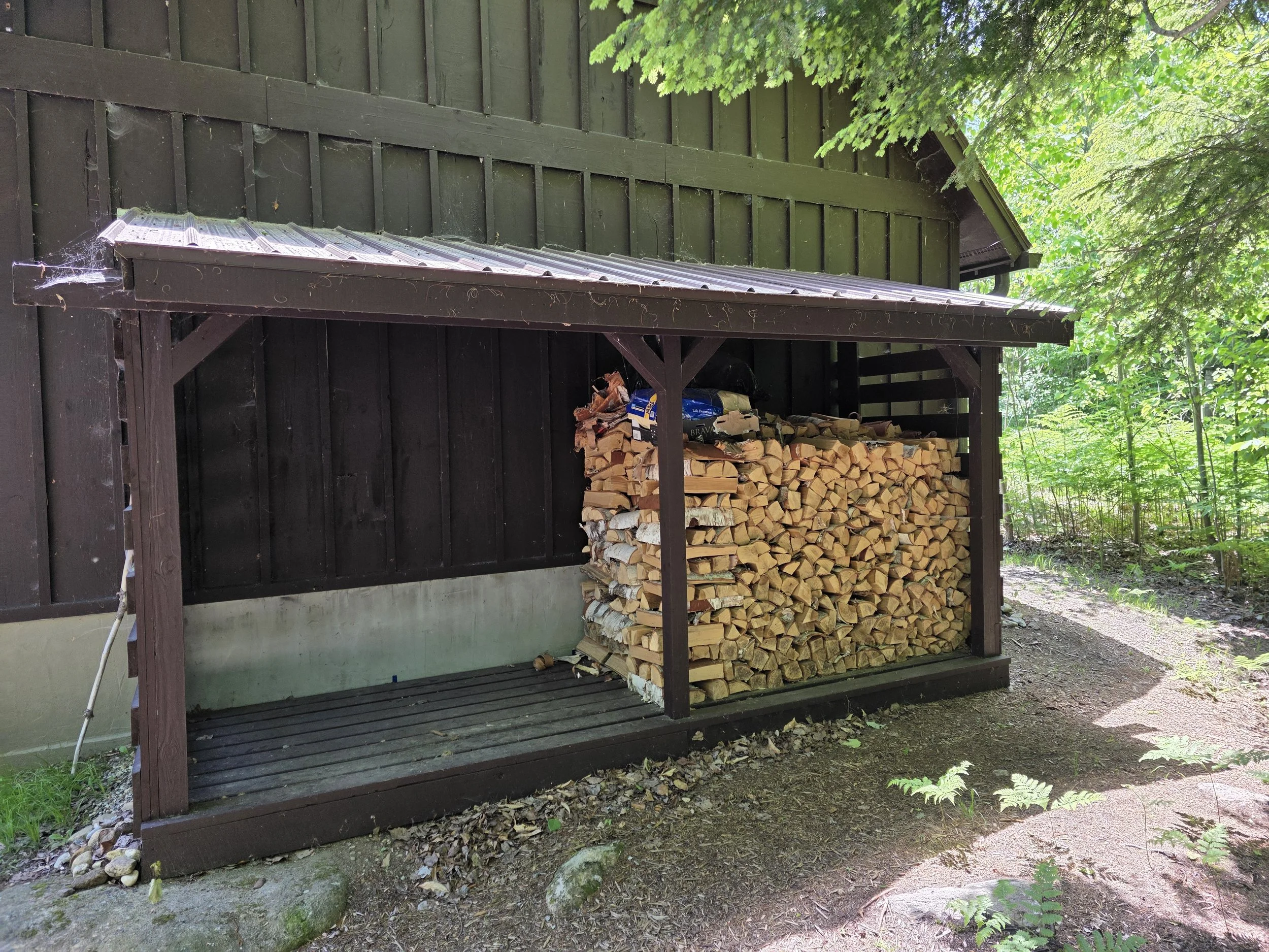 Firewood in a lean-to
